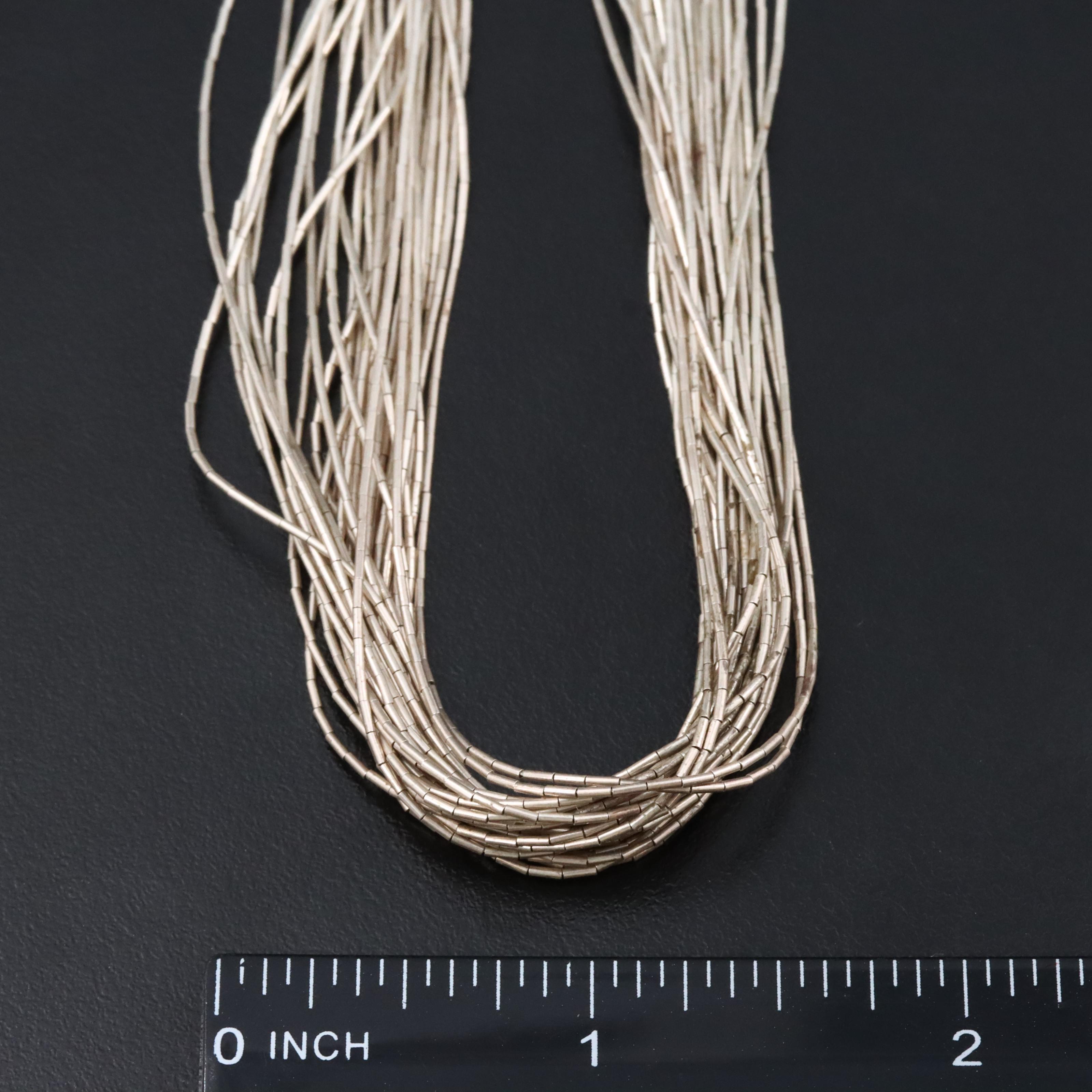 Sterling Liquid Silver Twenty-Strand & Thirty-Strand Necklaces