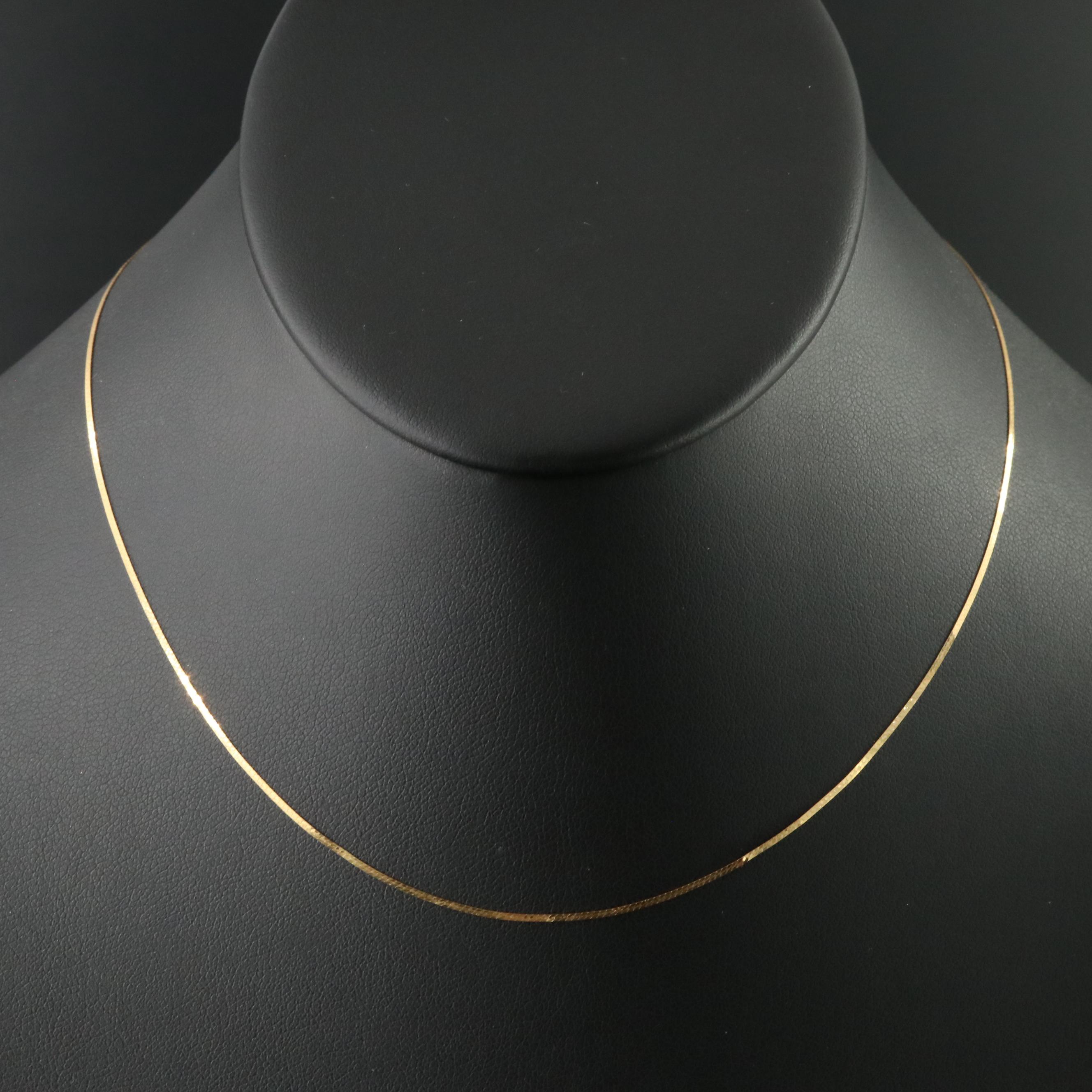 Italian 14K Herringbone Chain Necklace