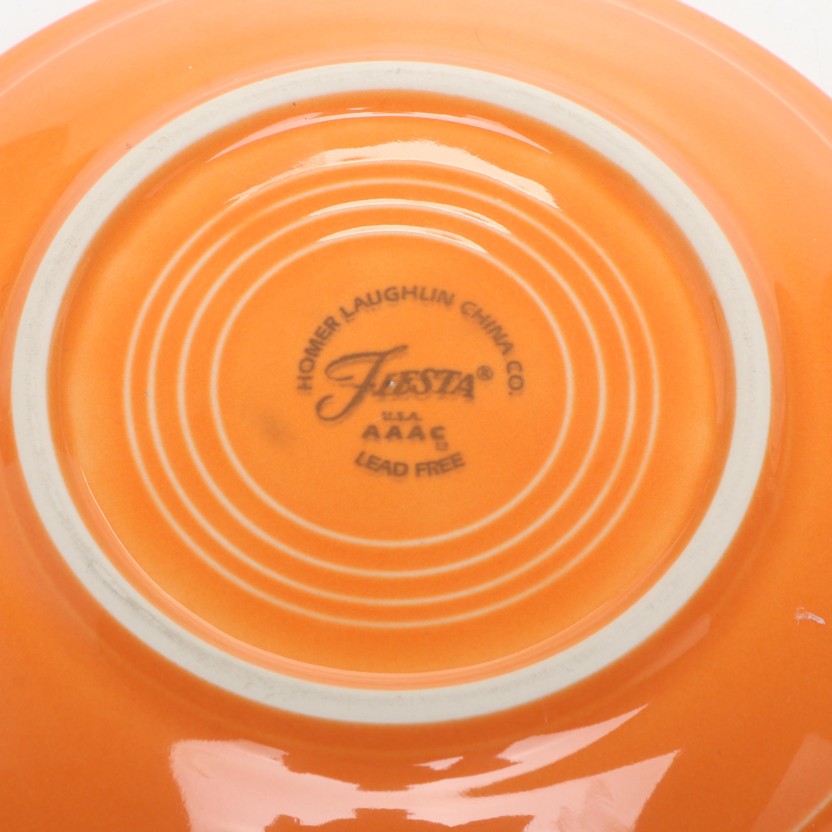 Homer Laughlin "Fiesta" Ceramic Teacups and Saucers with Mug