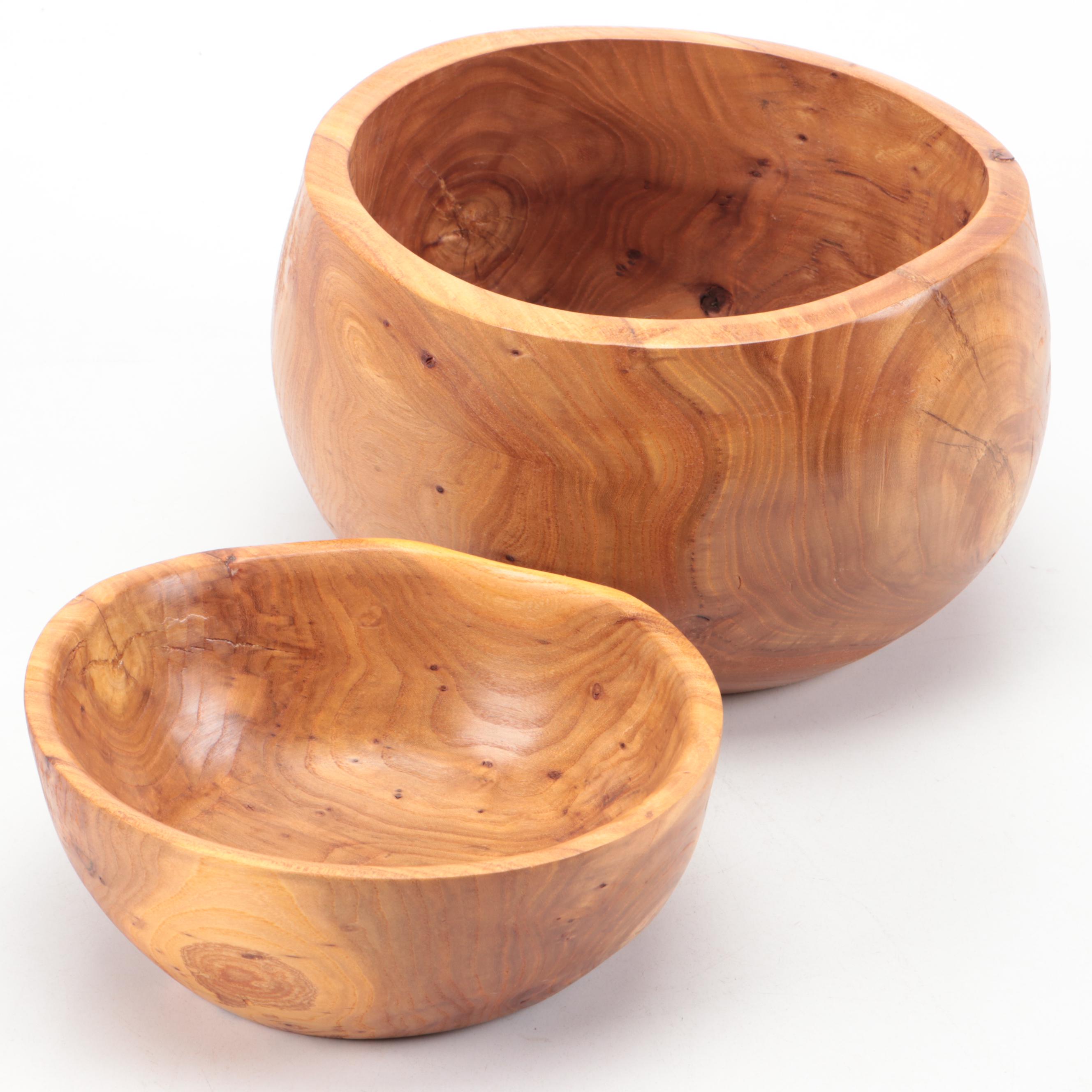Kevin Edge Turned Elm Bowls