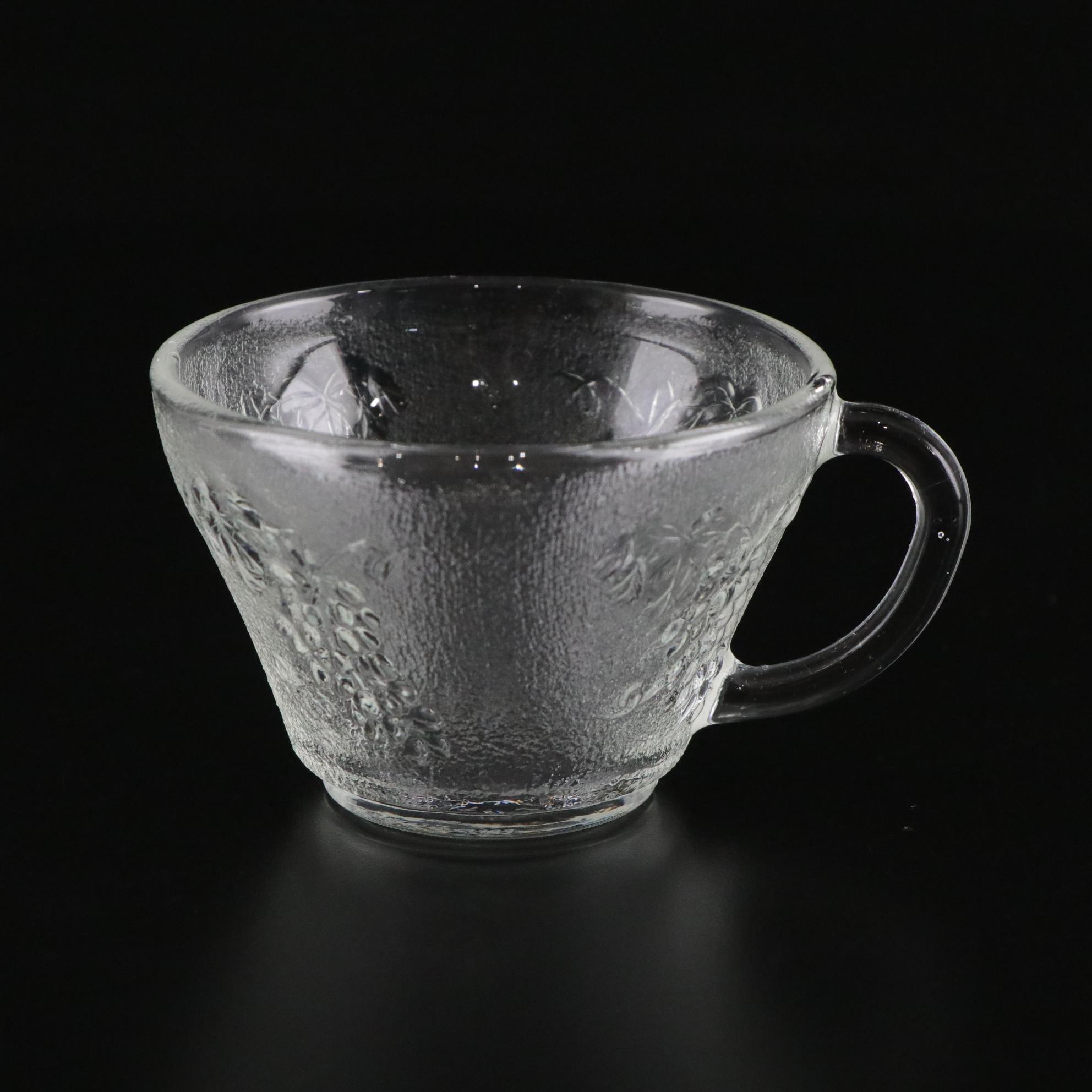 KIG Pressed Glass "Harvest Grape" Punch Bowl & Cups with Serving Dishes & More