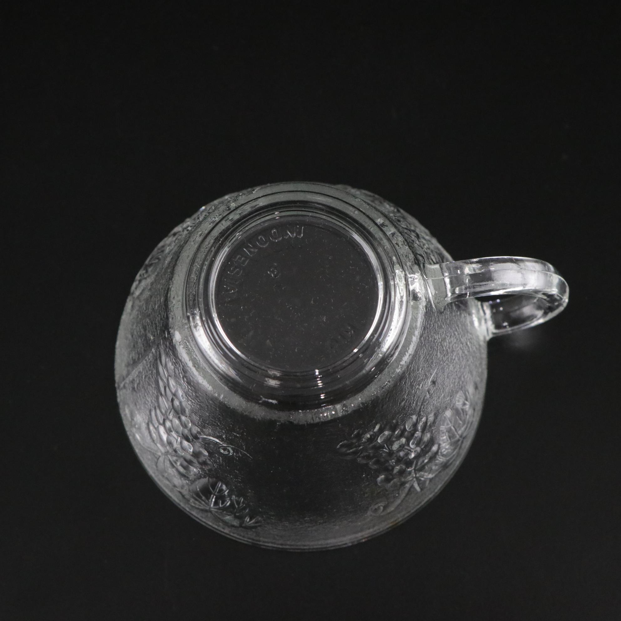 KIG Pressed Glass "Harvest Grape" Punch Bowl & Cups with Serving Dishes & More