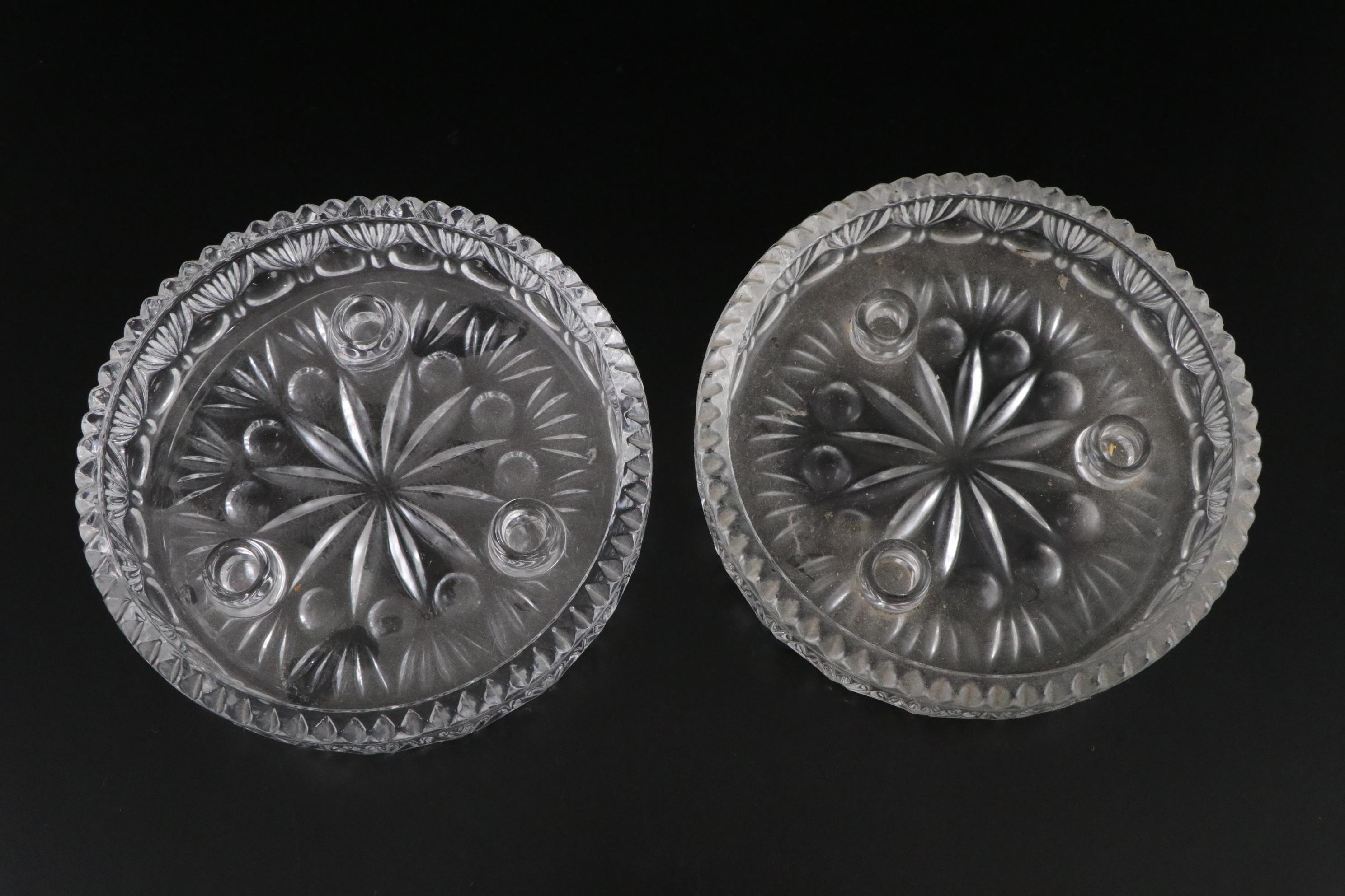 KIG Pressed Glass "Harvest Grape" Punch Bowl & Cups with Serving Dishes & More