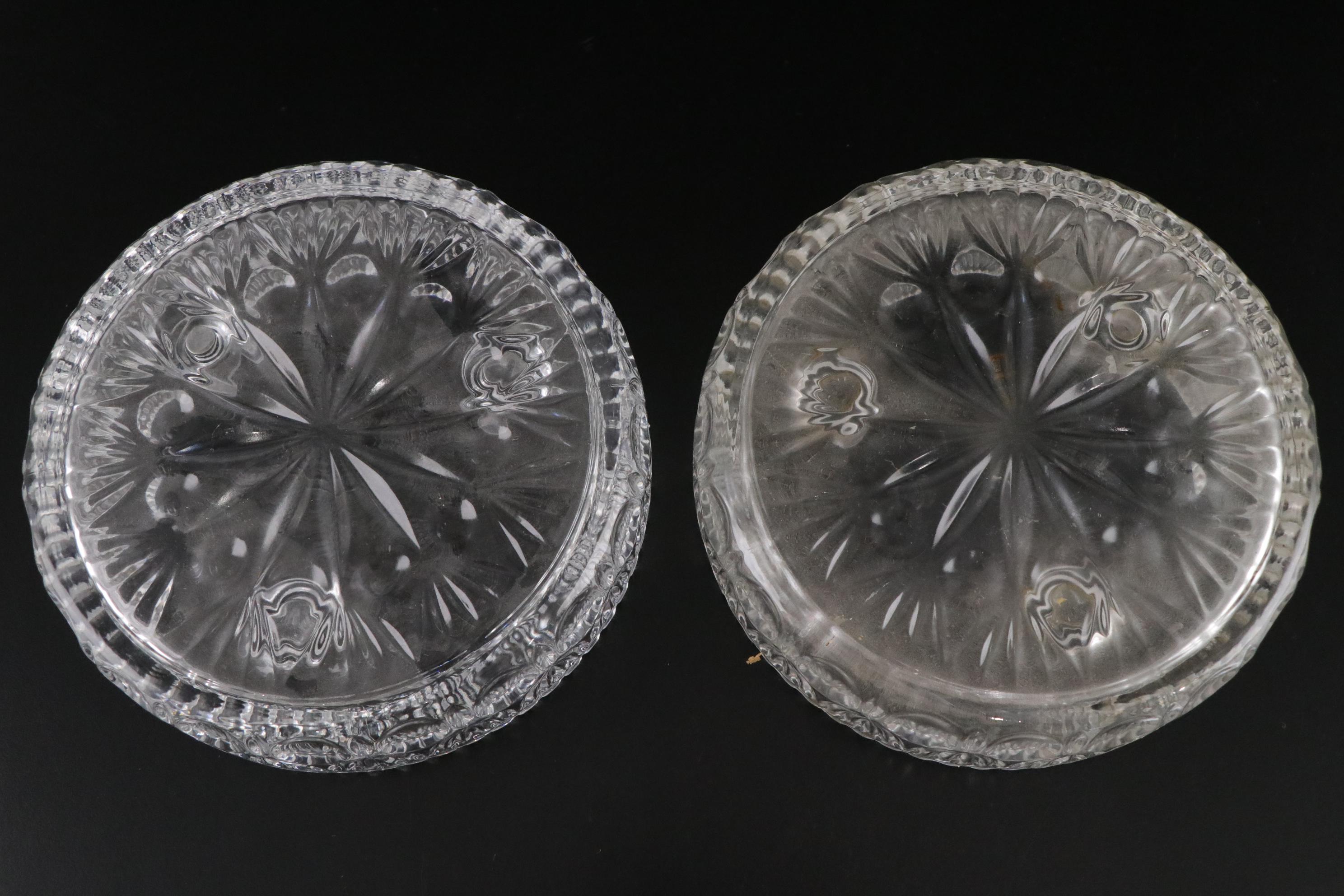 KIG Pressed Glass "Harvest Grape" Punch Bowl & Cups with Serving Dishes & More