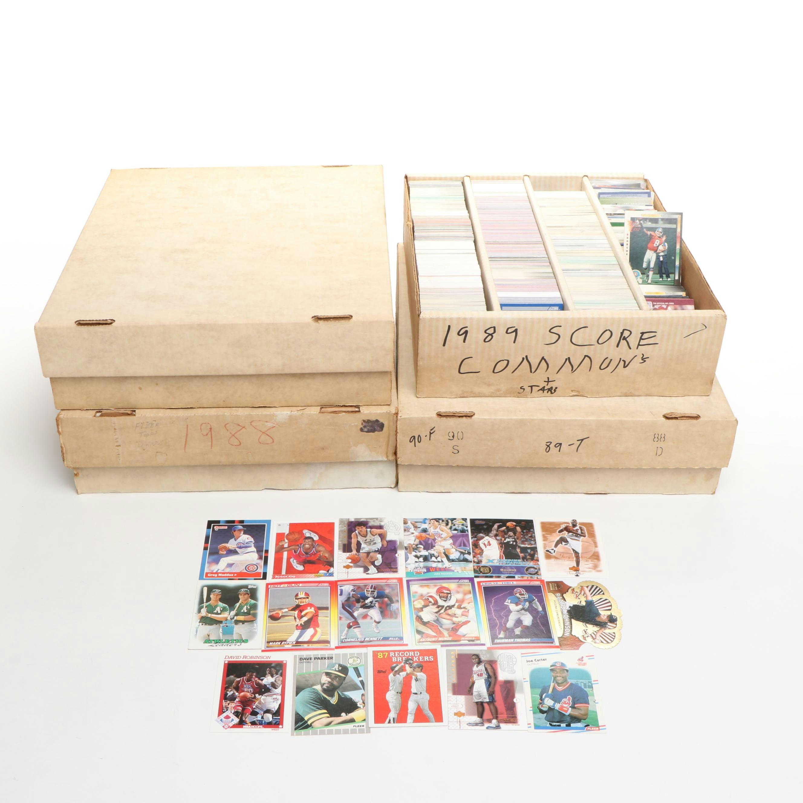 Donruss with Other Sports Cards Featuring Greg Maddux, Gary Payton and More