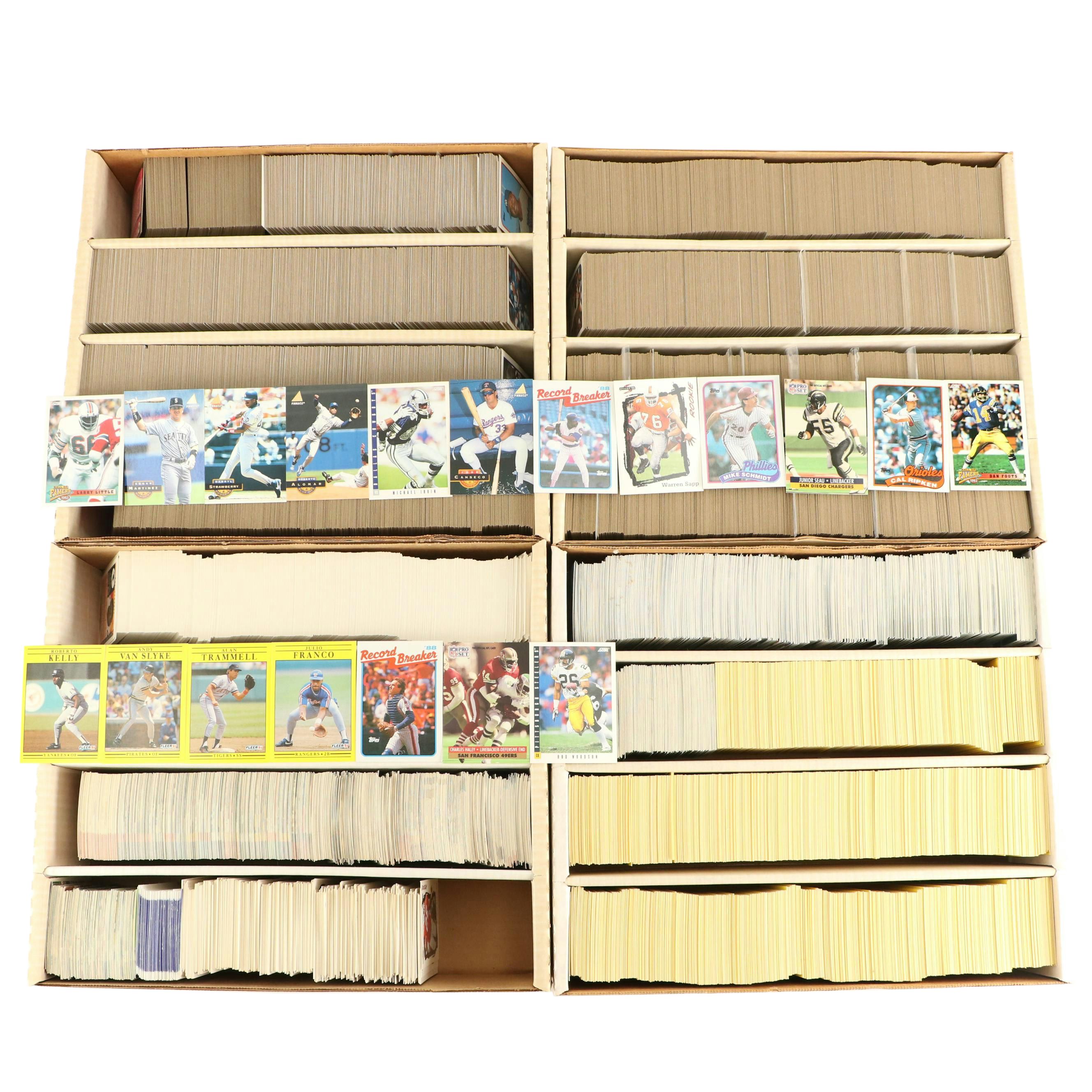 Fleer with Other Sports Cards Featuring Michael Irvin, Andre Dawson, and More