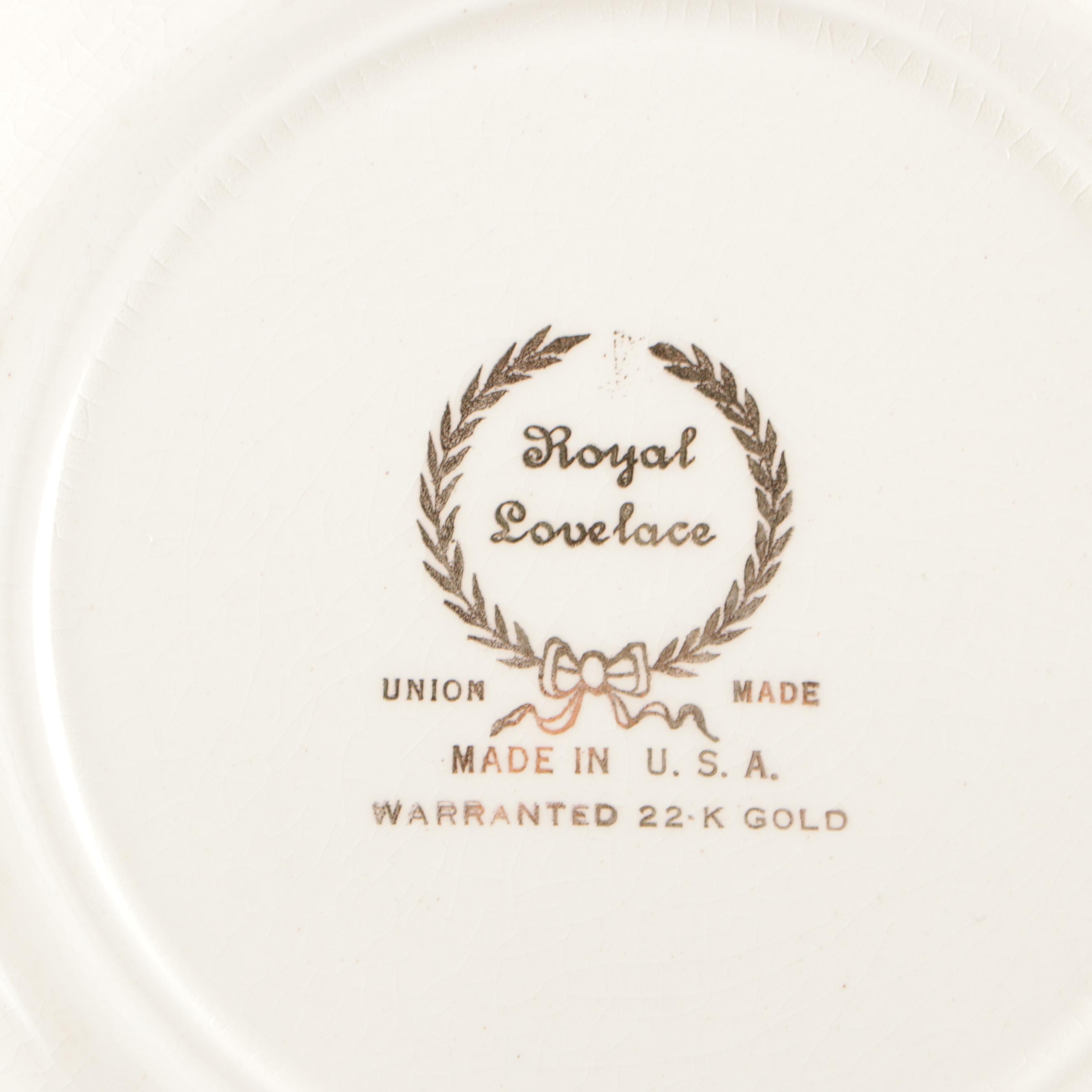 Vanity Fair "Liberty Gold" Bread and Butter Plates with Wedgwood Dinner Plate