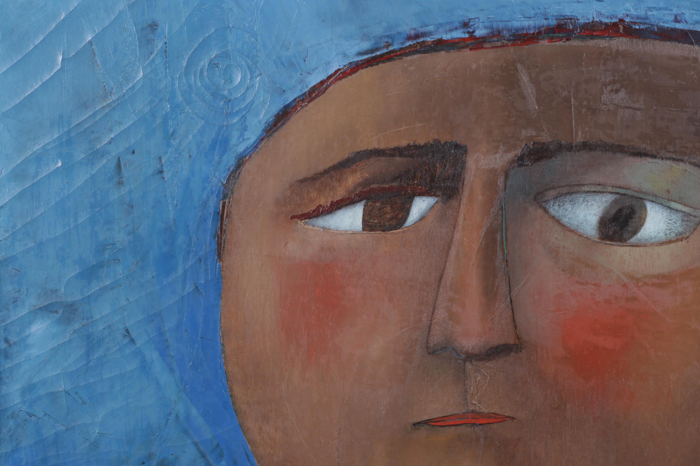 J. Watson Surreal Stylized Acrylic Portrait of a Man