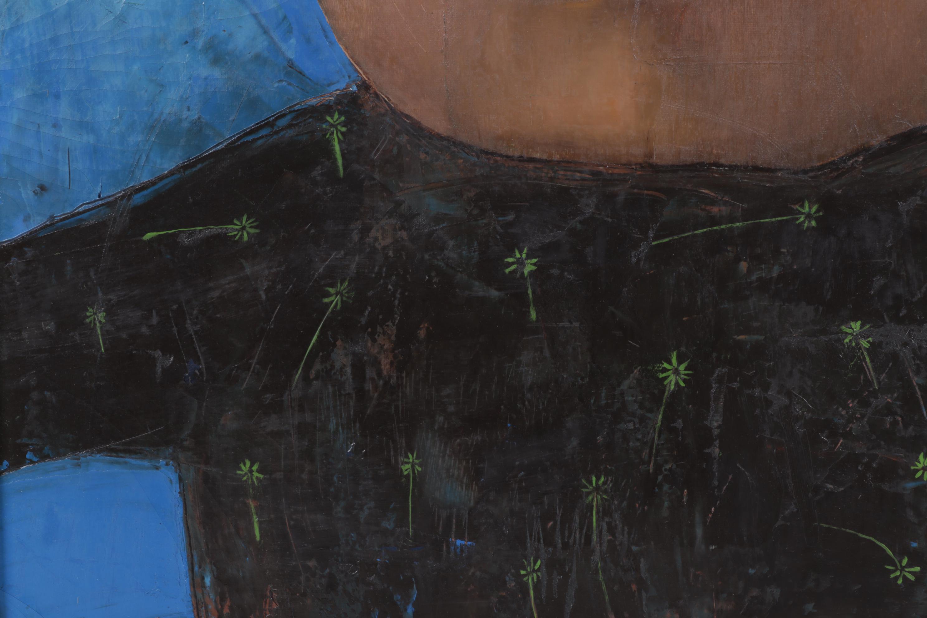 J. Watson Surreal Stylized Acrylic Portrait of a Man