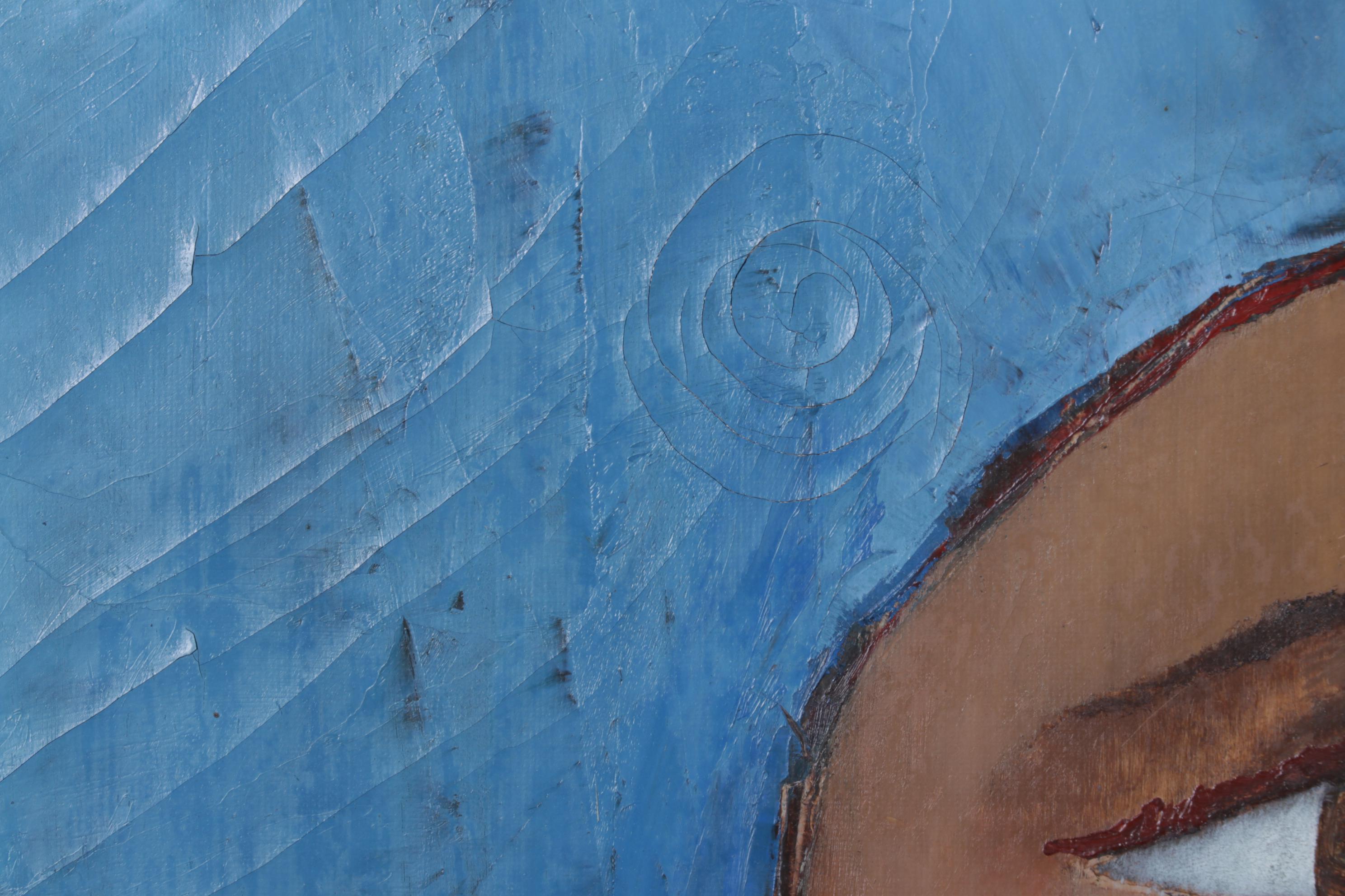 J. Watson Surreal Stylized Acrylic Portrait of a Man