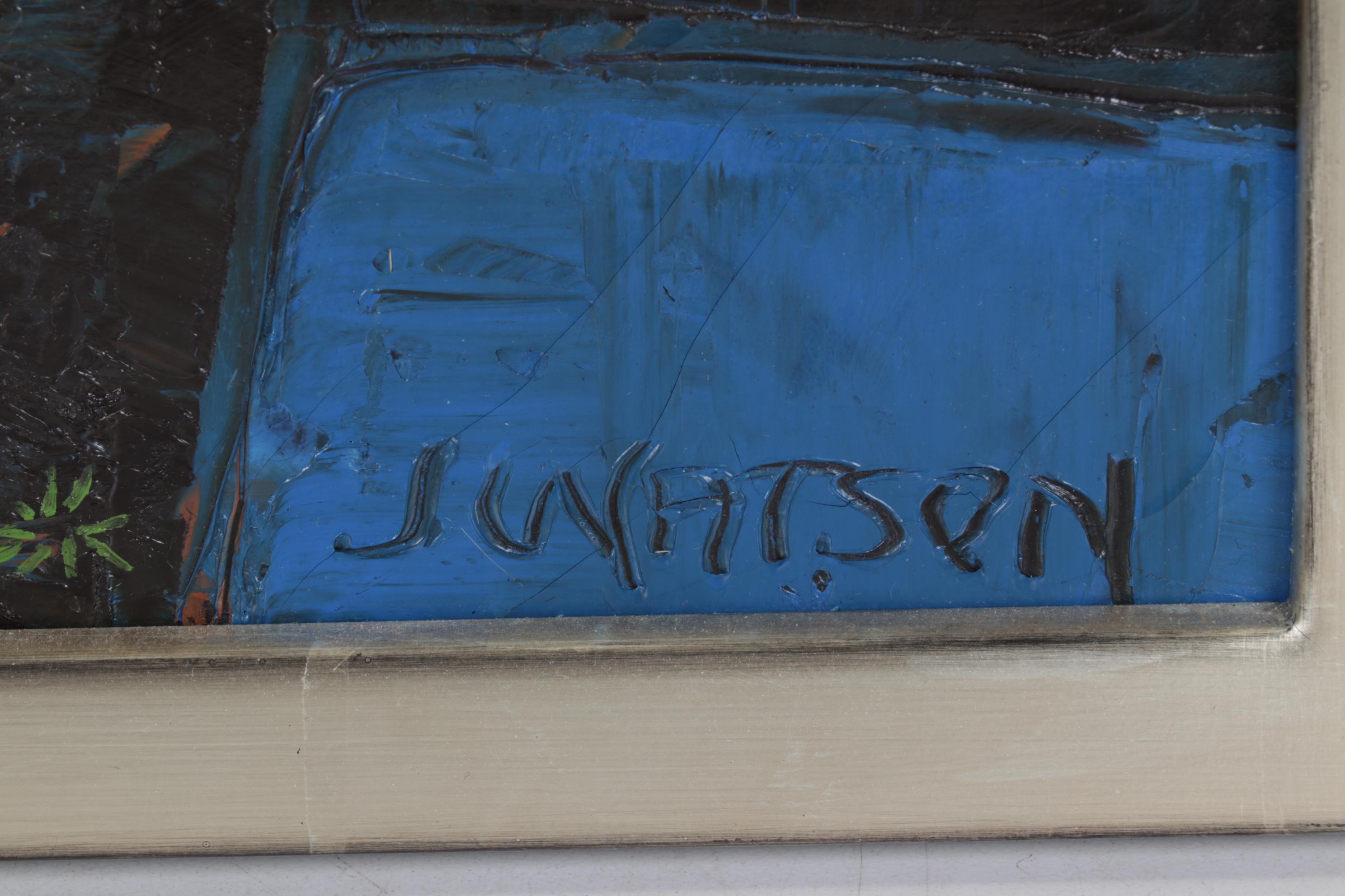 J. Watson Surreal Stylized Acrylic Portrait of a Man