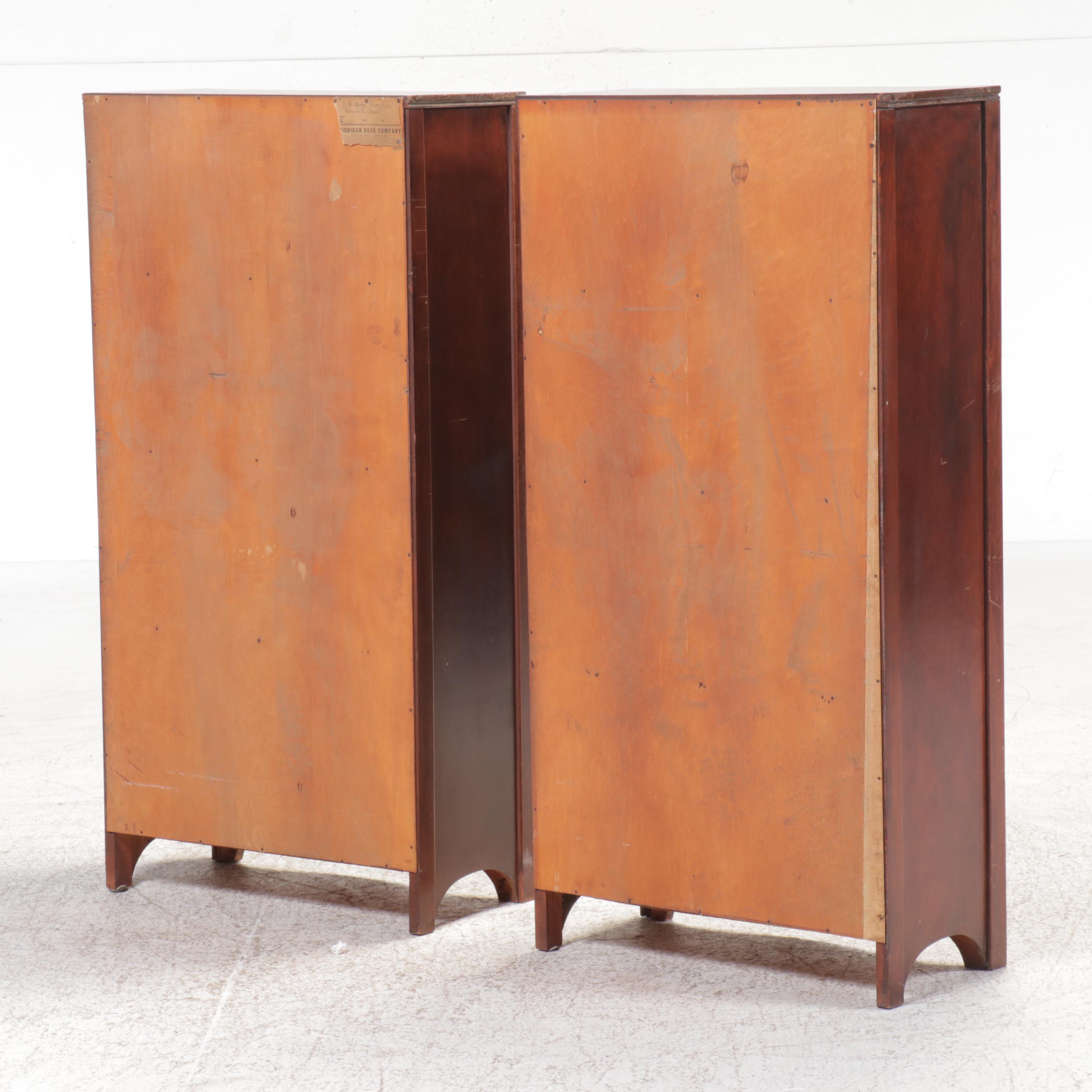 Pair of Michigan Deck Co. Mahogany Bookcases