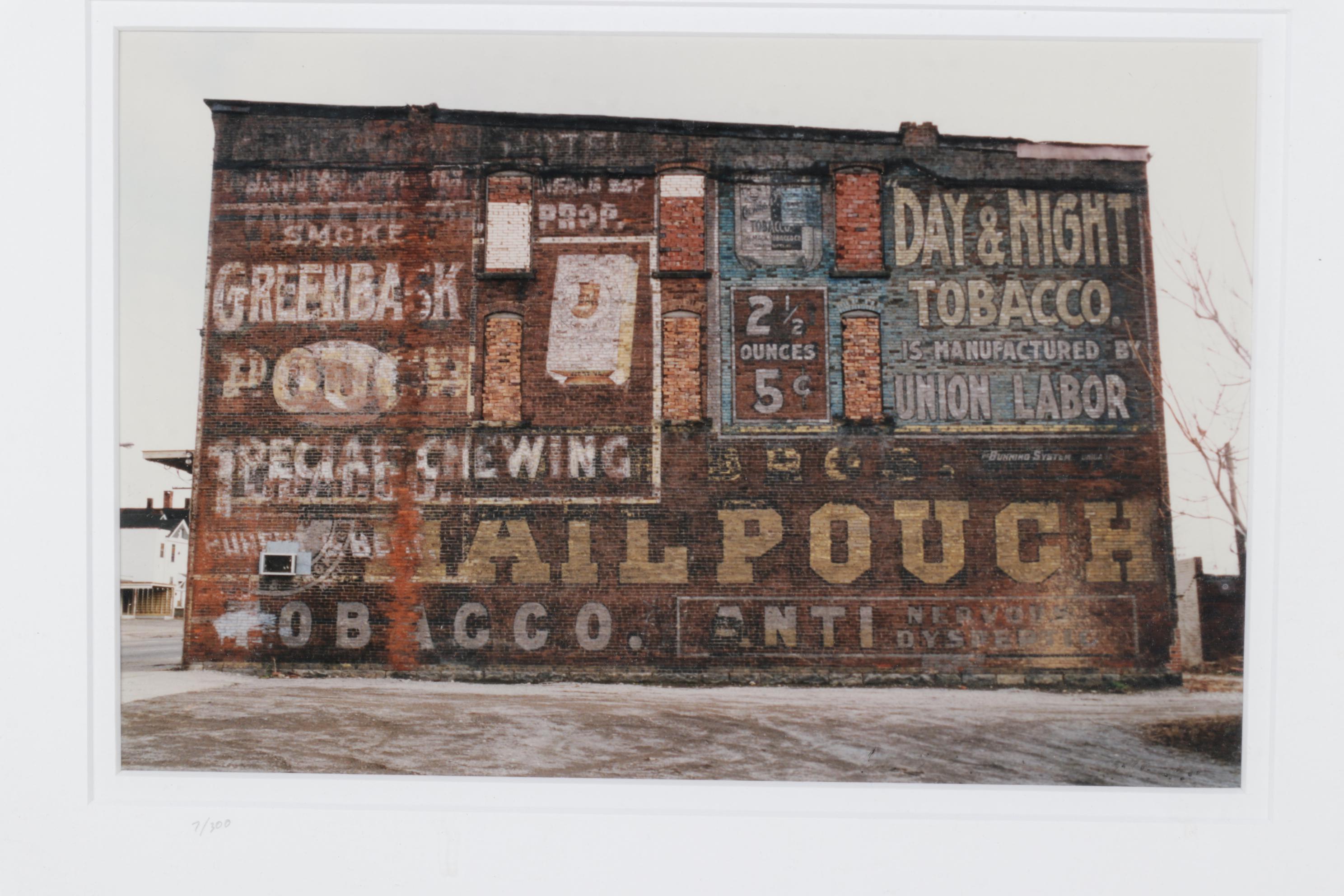 John William Henry Thomas Photograph of Chewing Tobacco Ad in Canton, Ohio
