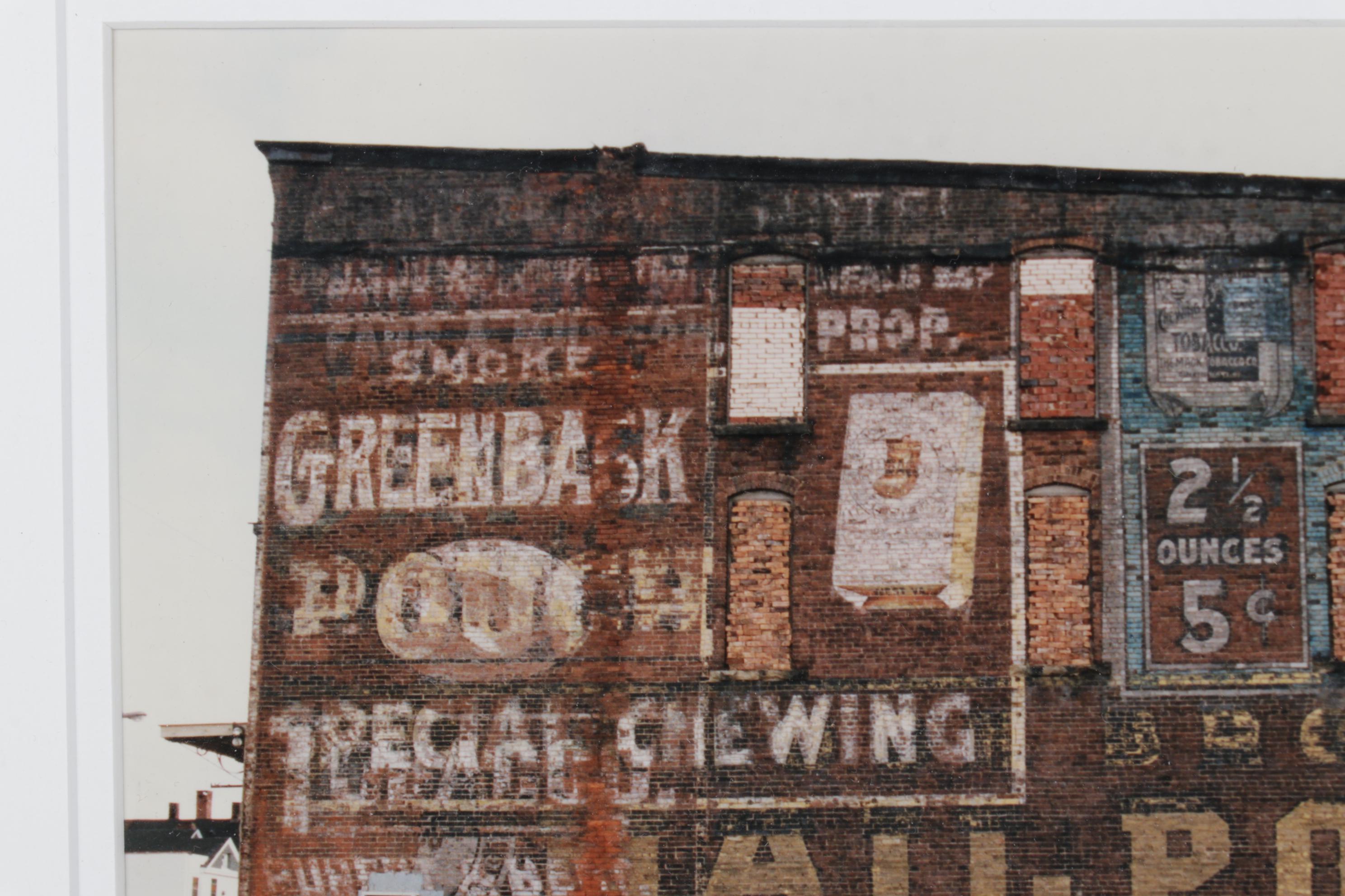 John William Henry Thomas Photograph of Chewing Tobacco Ad in Canton, Ohio