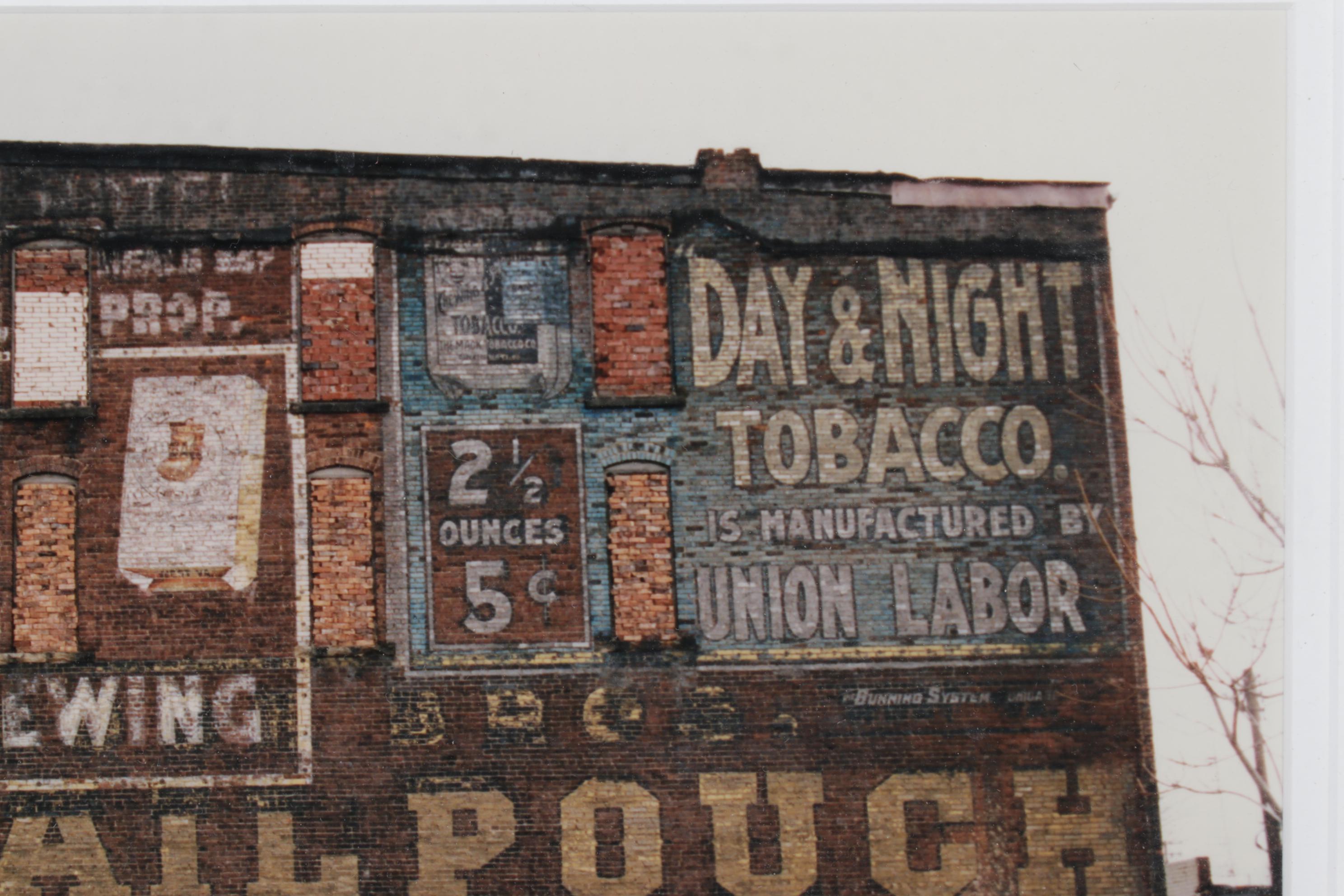 John William Henry Thomas Photograph of Chewing Tobacco Ad in Canton, Ohio