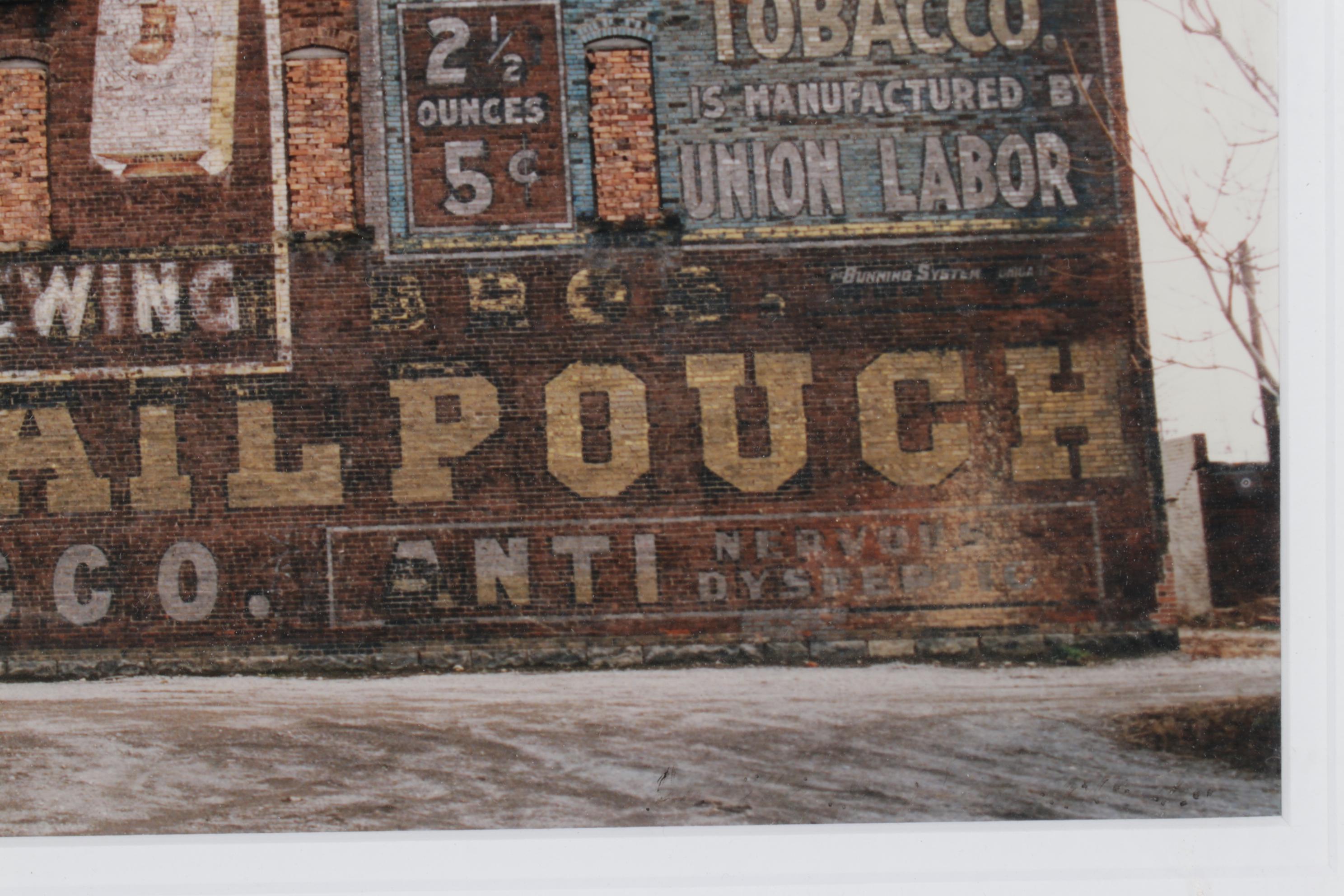 John William Henry Thomas Photograph of Chewing Tobacco Ad in Canton, Ohio