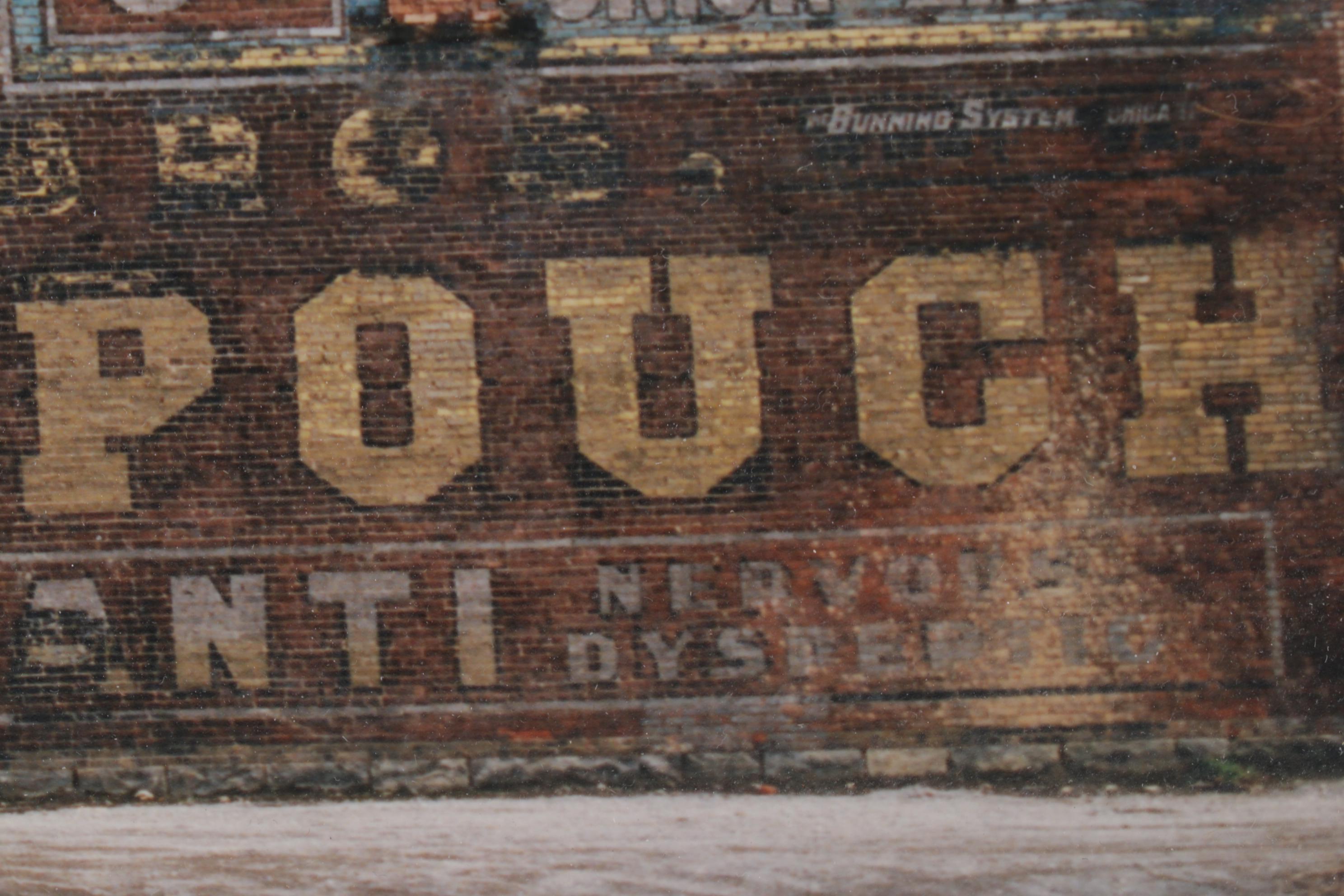 John William Henry Thomas Photograph of Chewing Tobacco Ad in Canton, Ohio