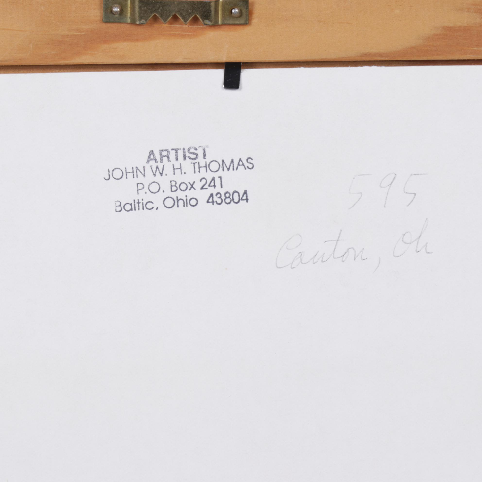 John William Henry Thomas Photograph of Chewing Tobacco Ad in Canton, Ohio