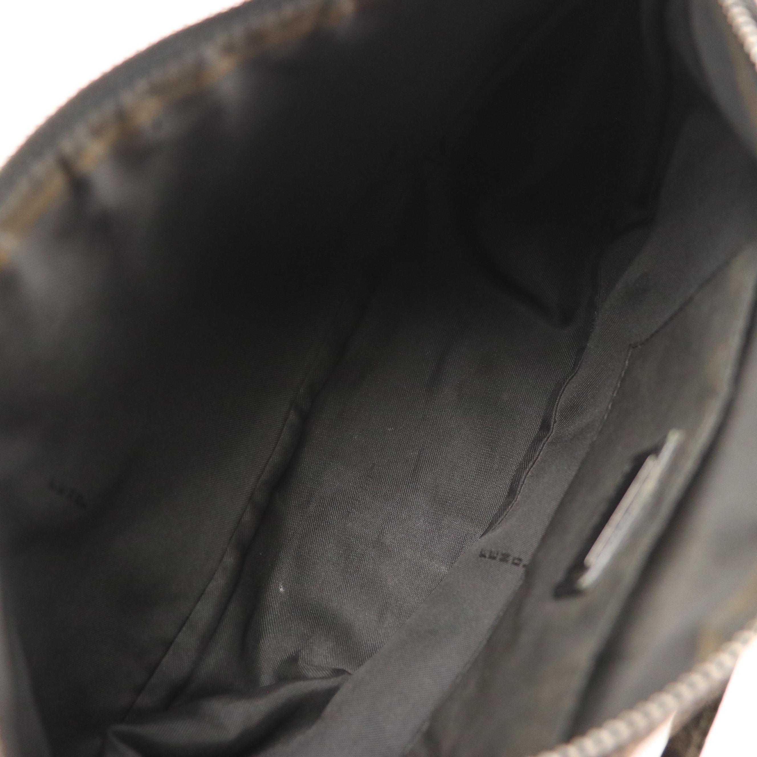 Fendi Pochette in Tobacco Zucchino Jacquard Canvas and Leather