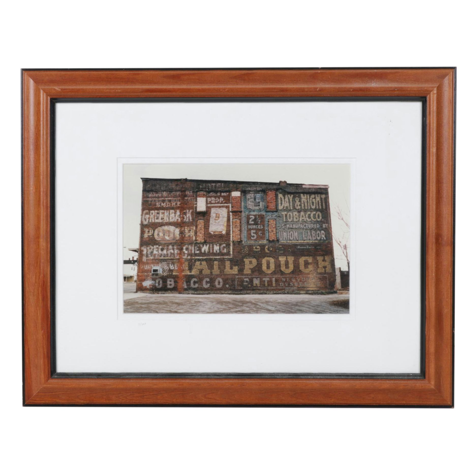 John William Henry Thomas Photograph of Chewing Tobacco Ad in Canton, Ohio