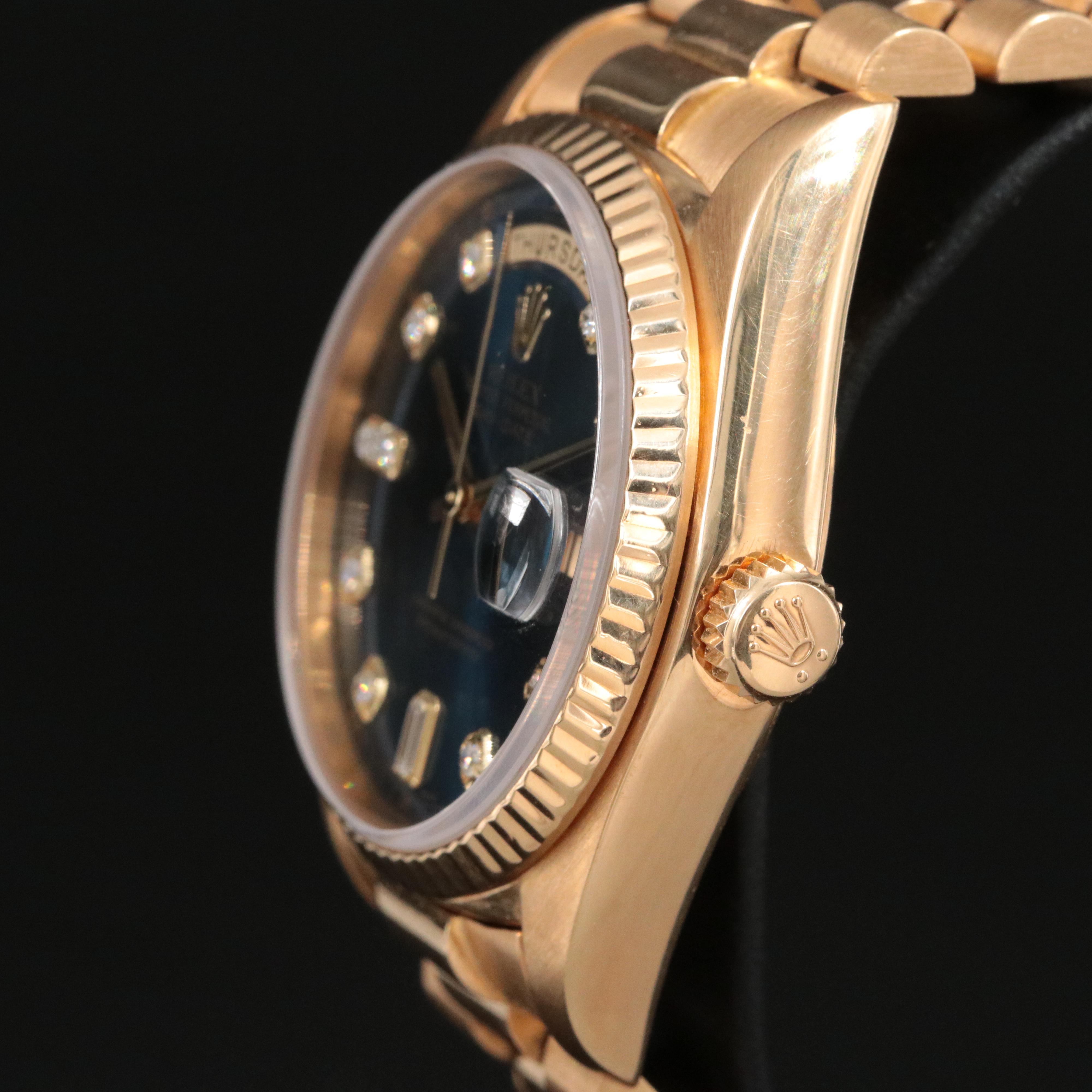 Rolex Factory Diamond Dial Day-Date Model 18038 Watch