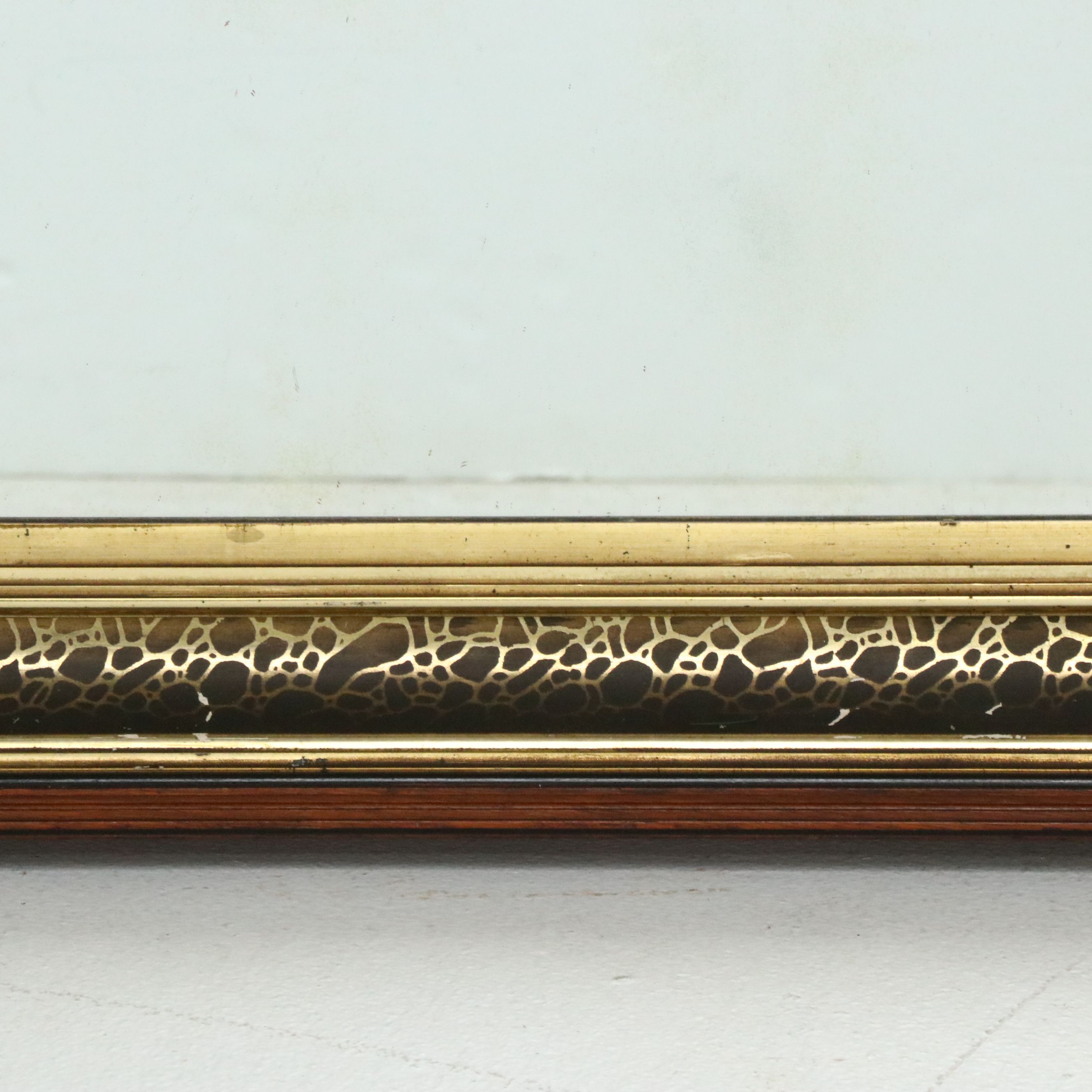 Parcel Gilt and Beveled Wood Framed Wall Mirror