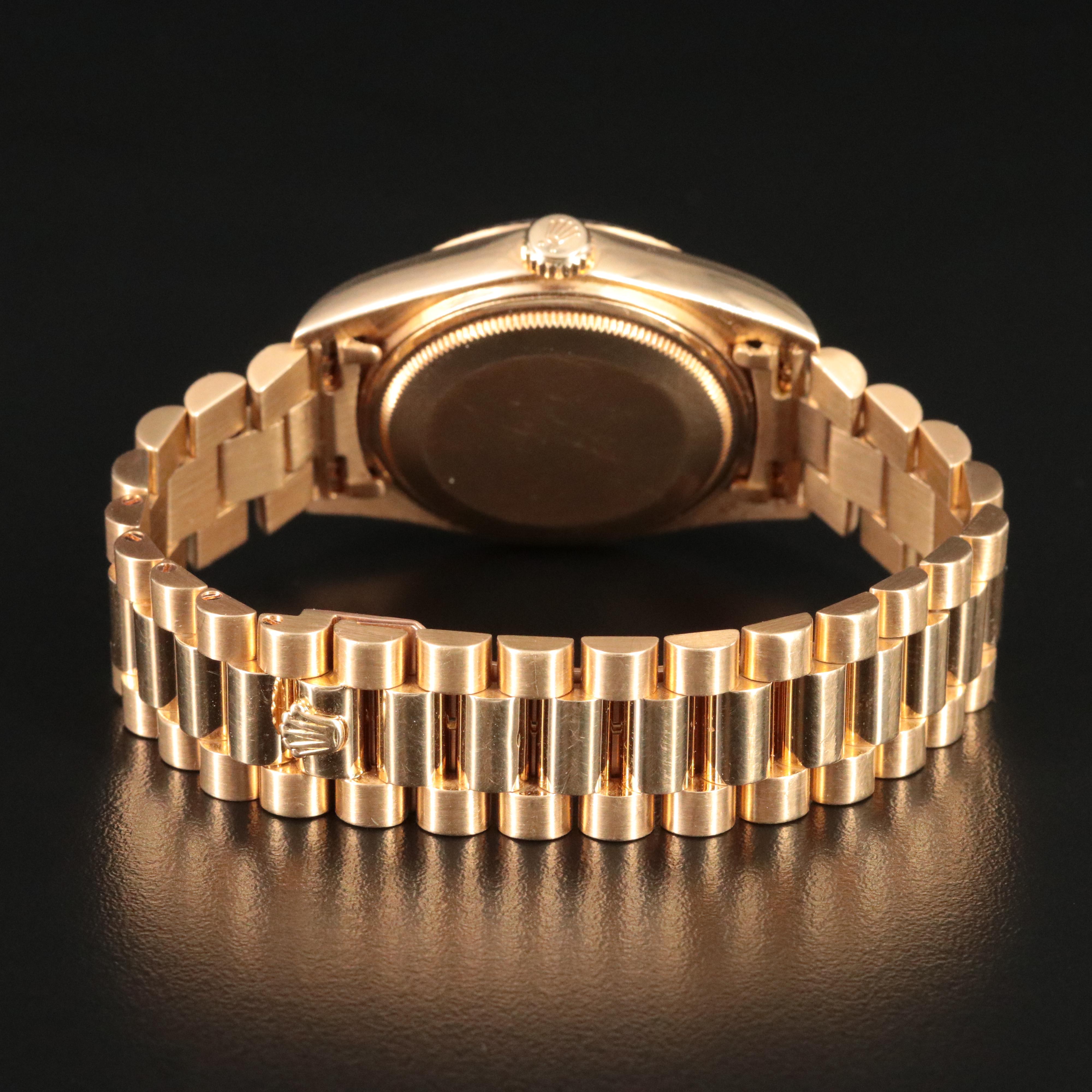 Rolex Factory Diamond Dial Day-Date Model 18038 Watch