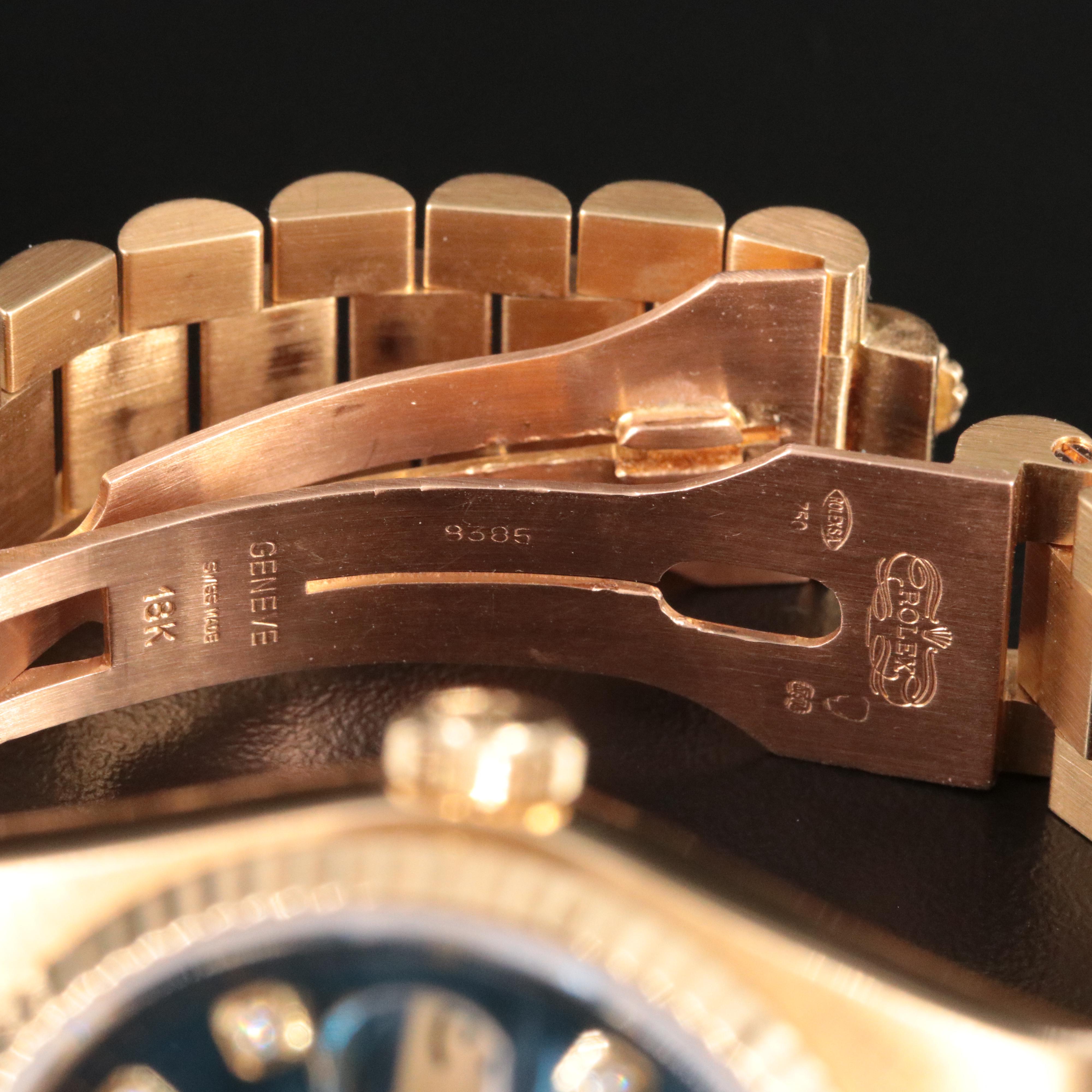 Rolex Factory Diamond Dial Day-Date Model 18038 Watch