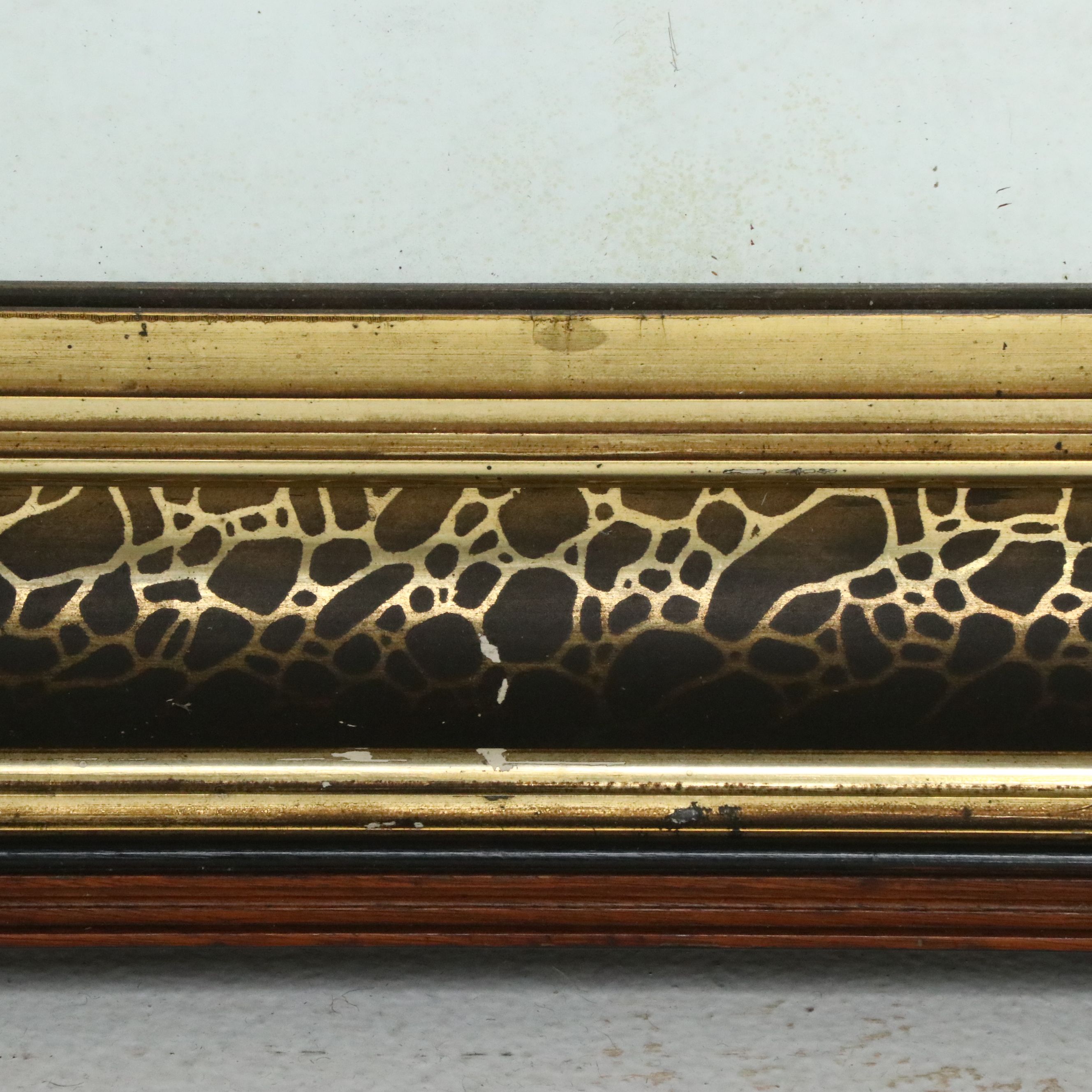 Parcel Gilt and Beveled Wood Framed Wall Mirror