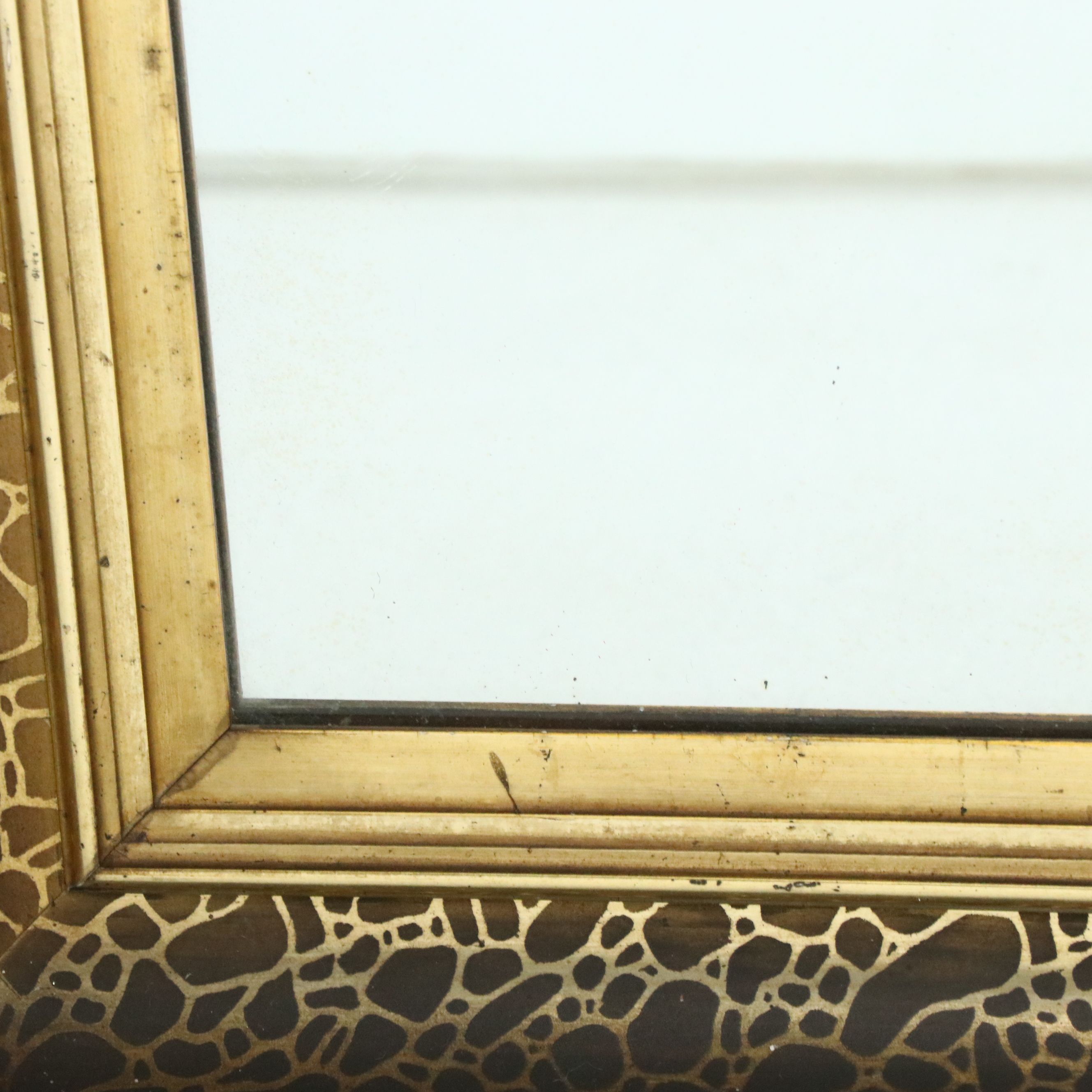 Parcel Gilt and Beveled Wood Framed Wall Mirror