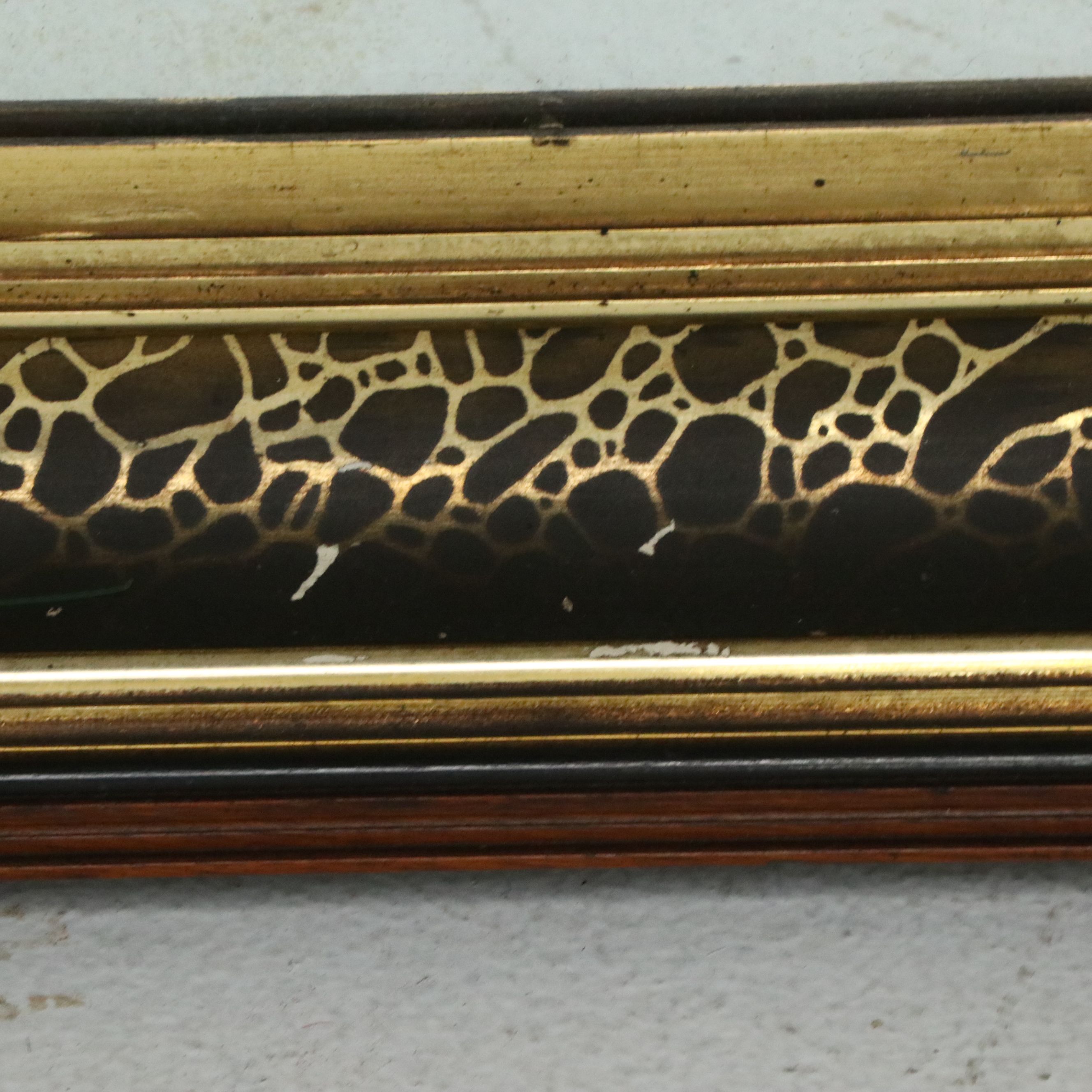 Parcel Gilt and Beveled Wood Framed Wall Mirror