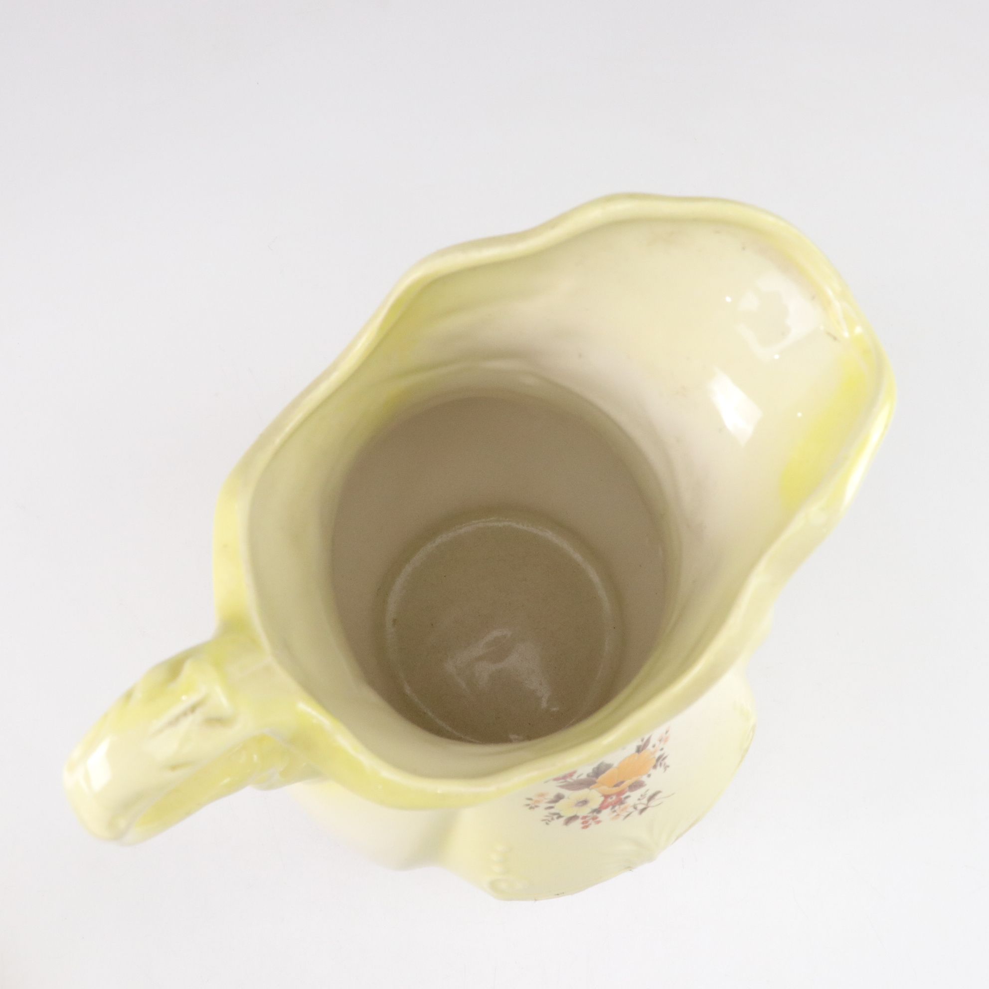 Heatherstone Butter Yellow Porcelain Pitcher and Wash Basin, Late 19th C.