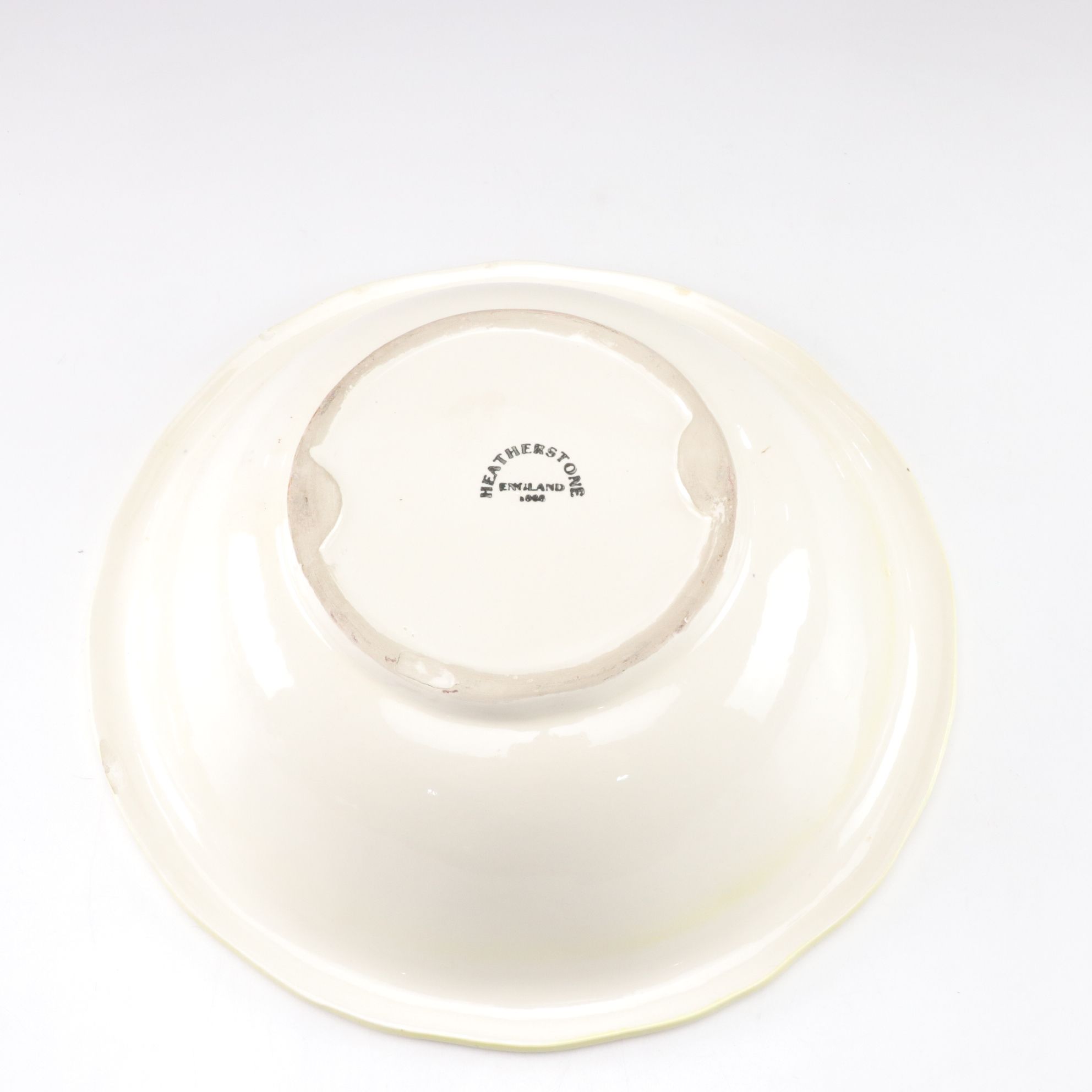 Heatherstone Butter Yellow Porcelain Pitcher and Wash Basin, Late 19th C.