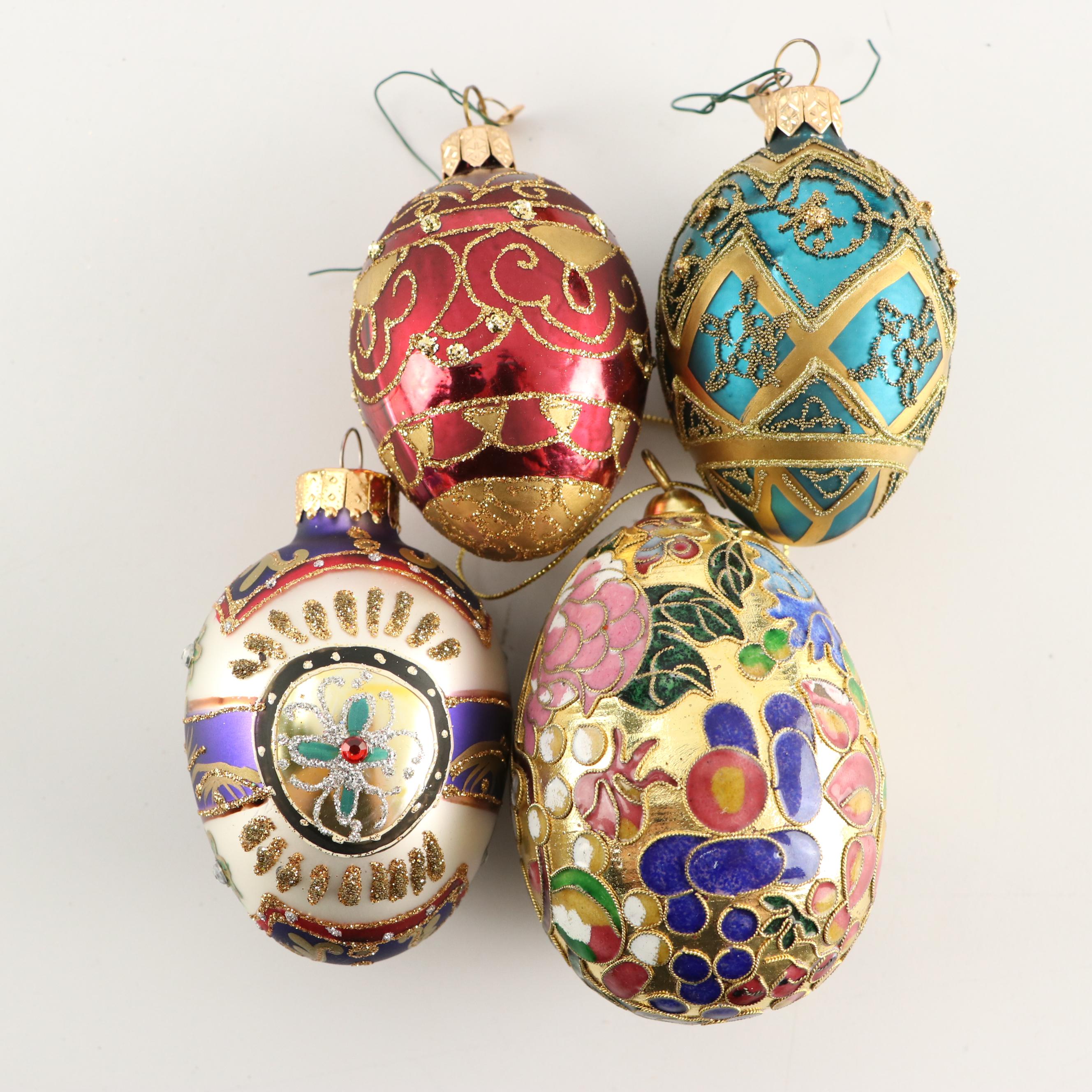 Danbury Mint "Birds of Splendor" and More Egg-Shaped Christmas Ornaments