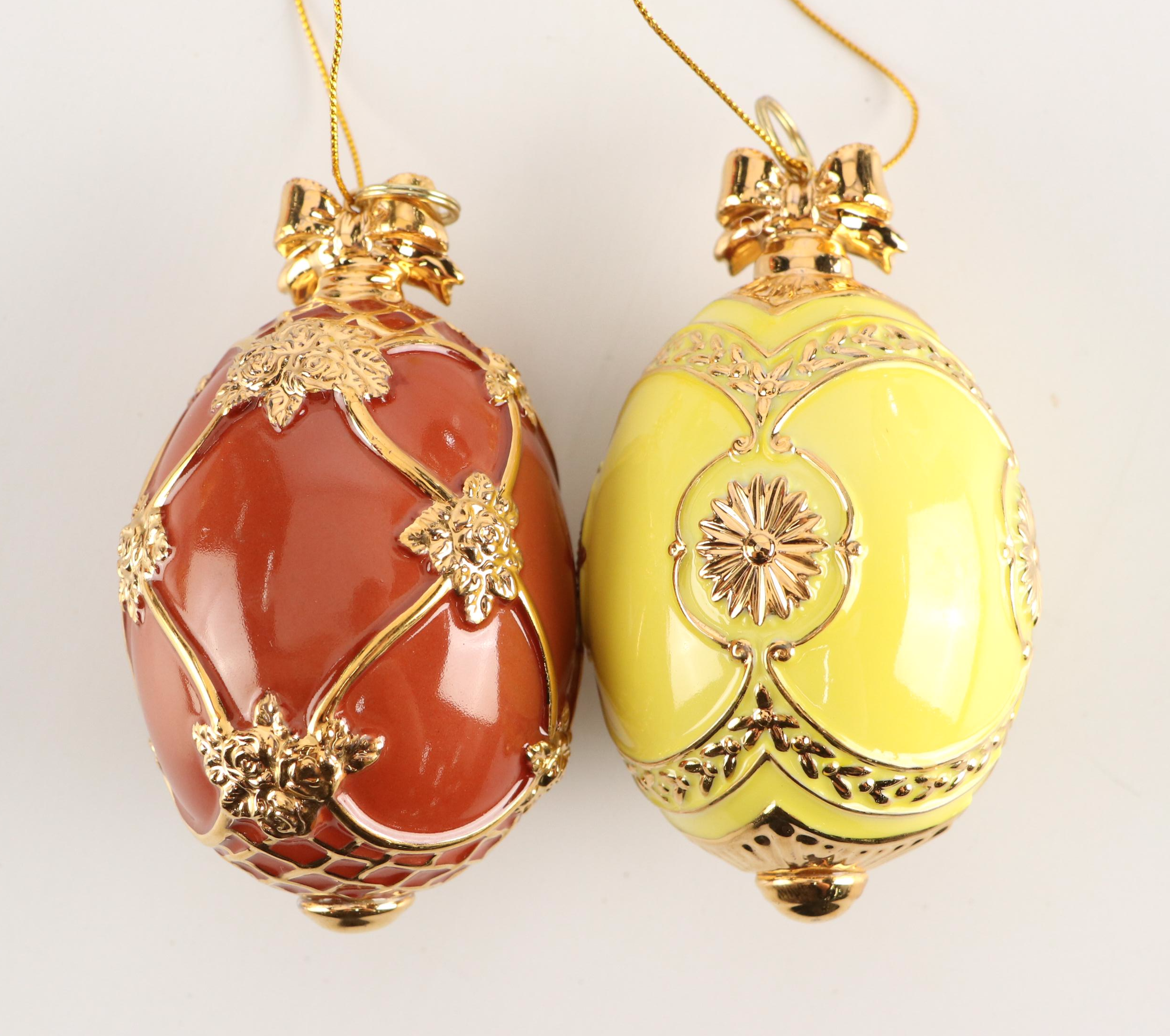 Danbury Mint "Birds of Splendor" and More Egg-Shaped Christmas Ornaments