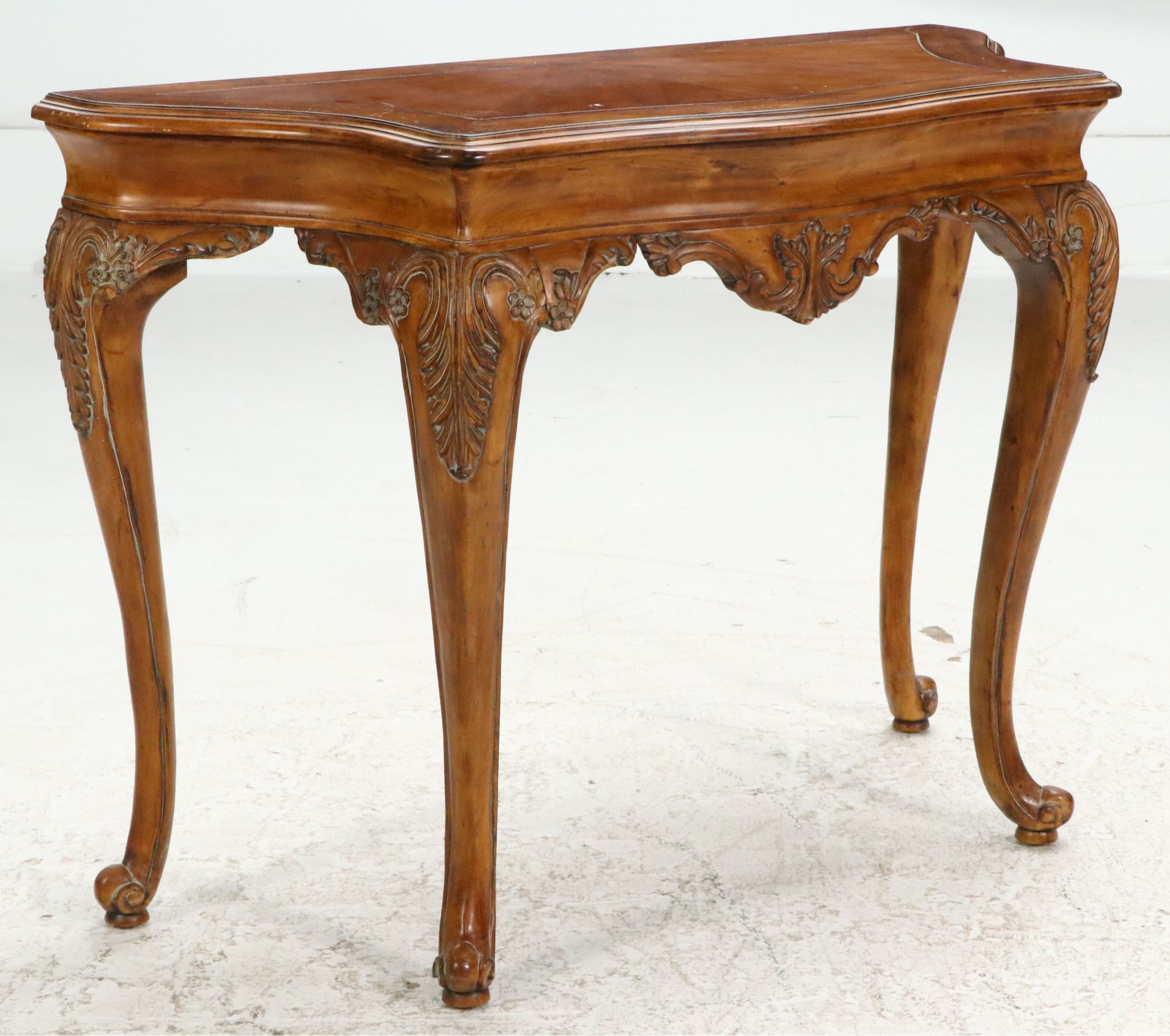 Carved Cherry Console Table