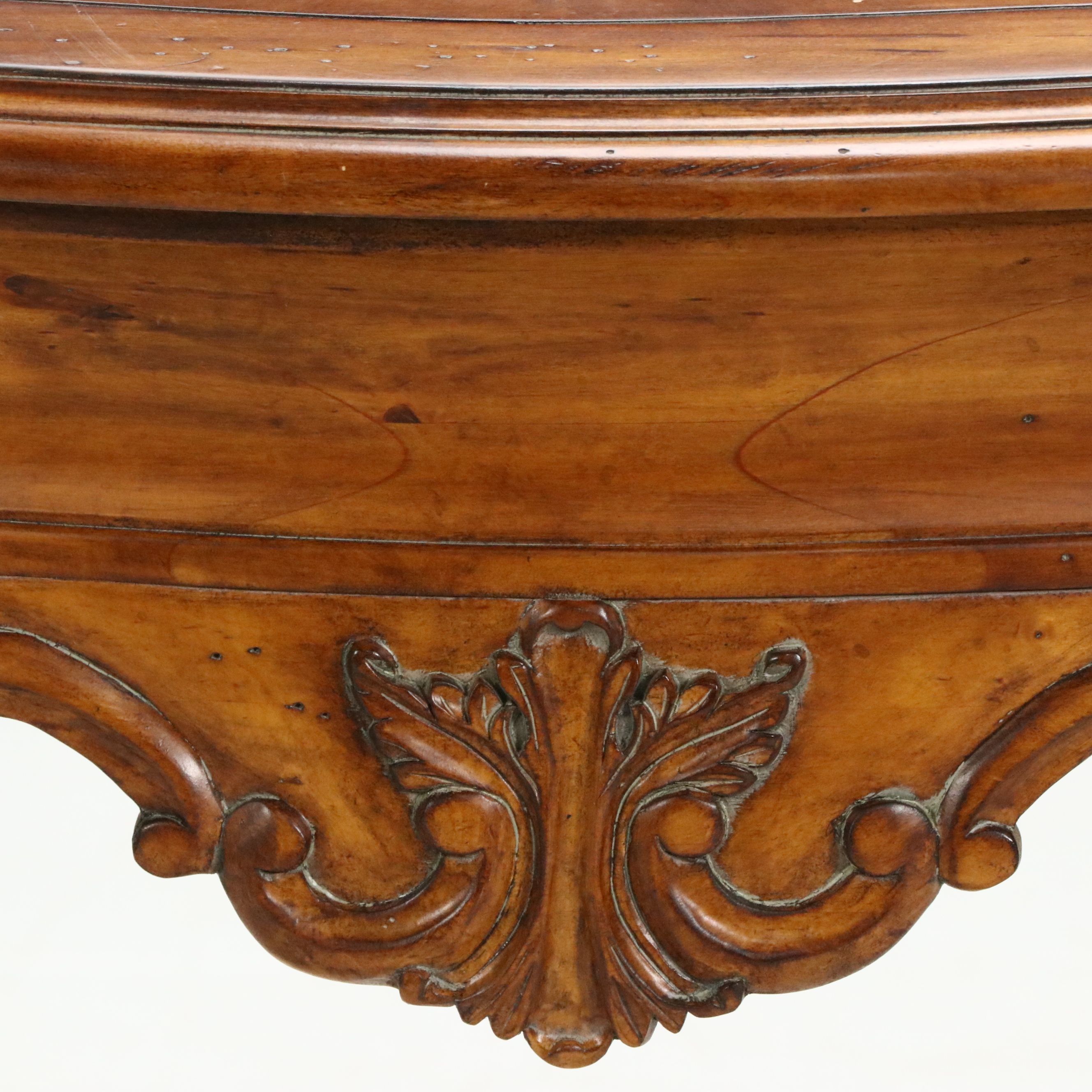 Carved Cherry Console Table
