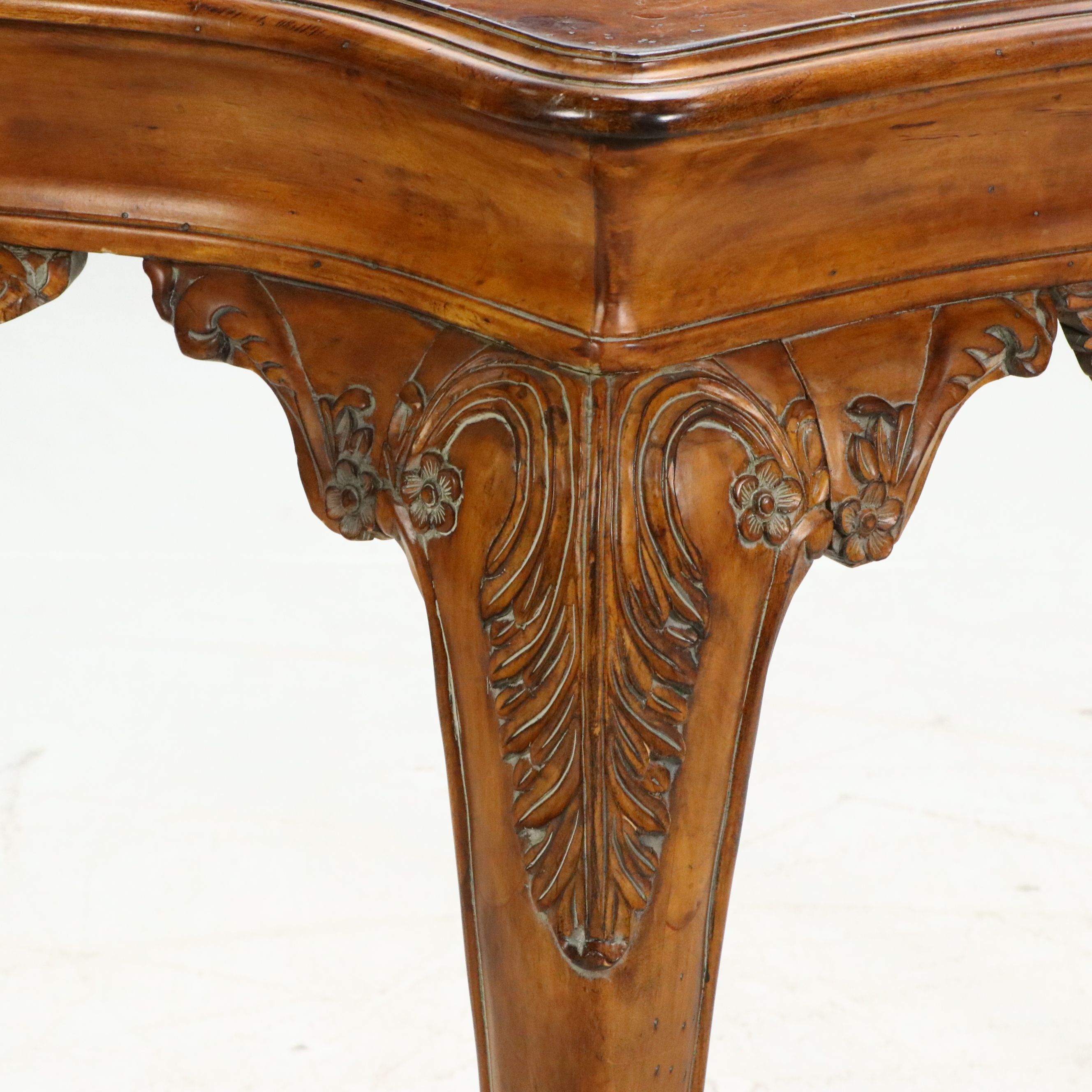 Carved Cherry Console Table