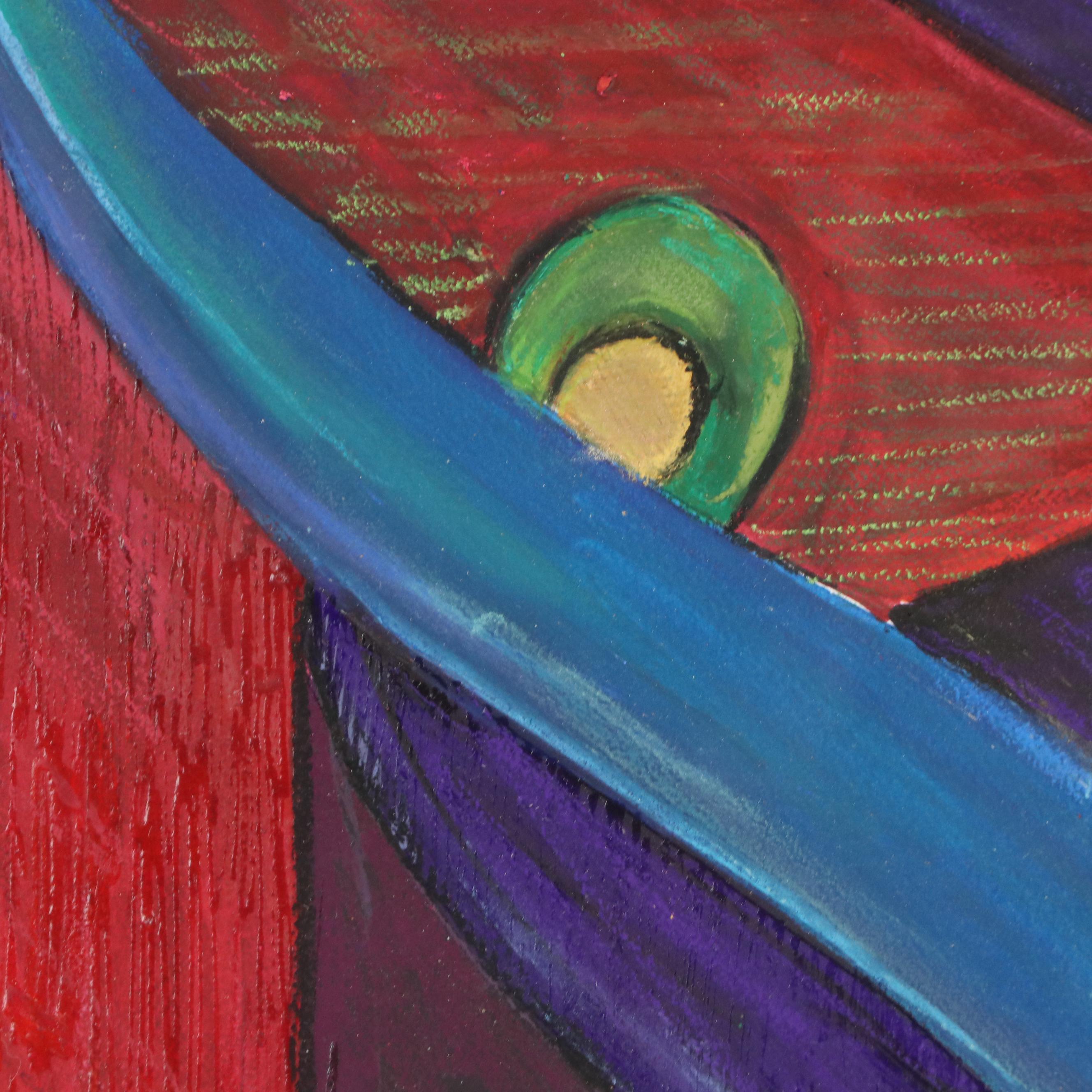 Gussie Marshallsea Abstract Mixed Media Painting, 2001