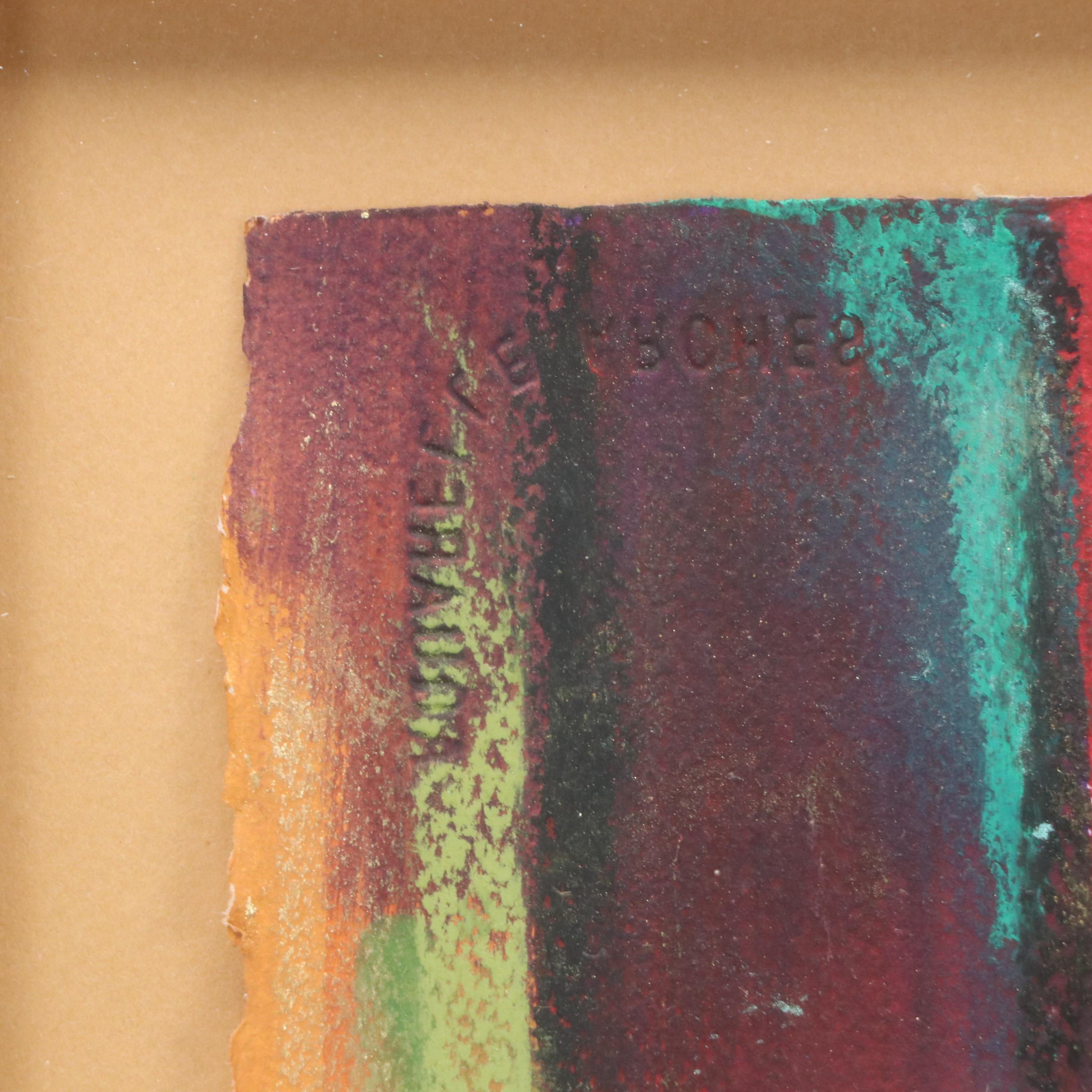 Gussie Marshallsea Abstract Mixed Media Painting, 2001