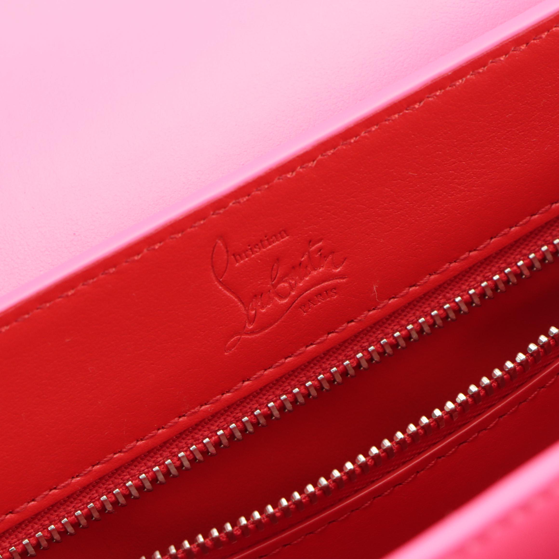 Christian Louboutin Carasky Shoulder Bag in Poupidou Pink Calfskin Leather