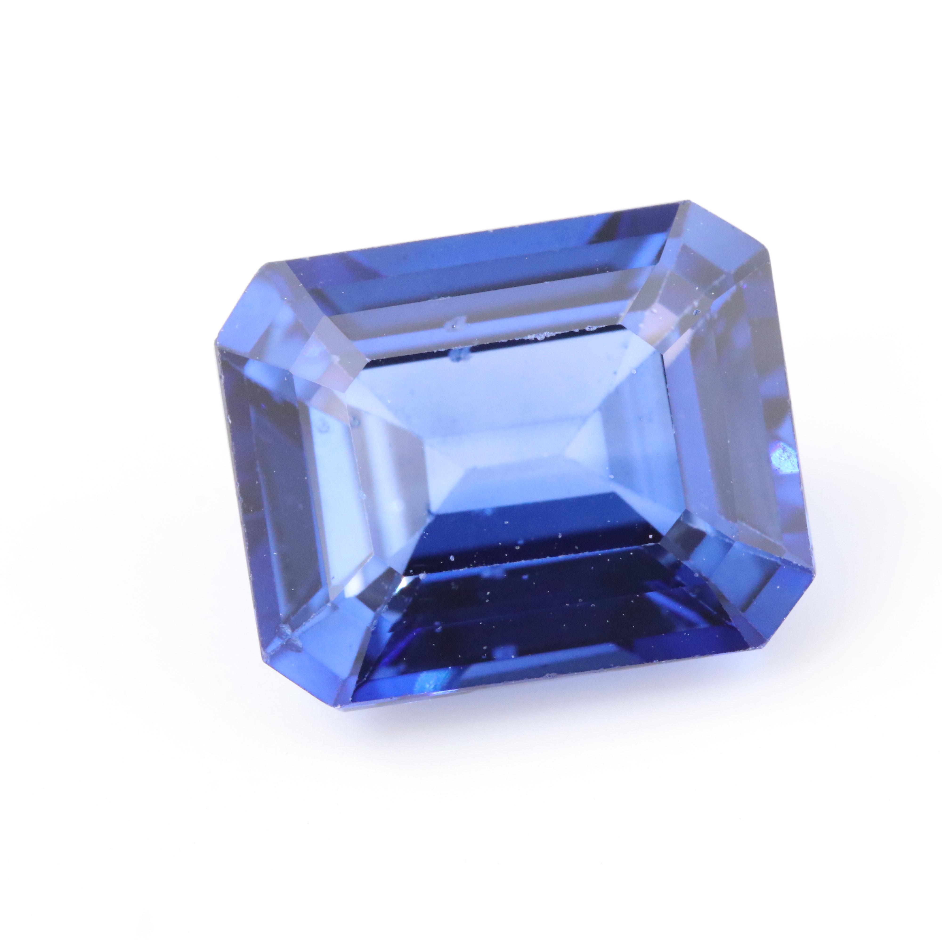 Loose 7.25 CT Lab Grown Sapphire