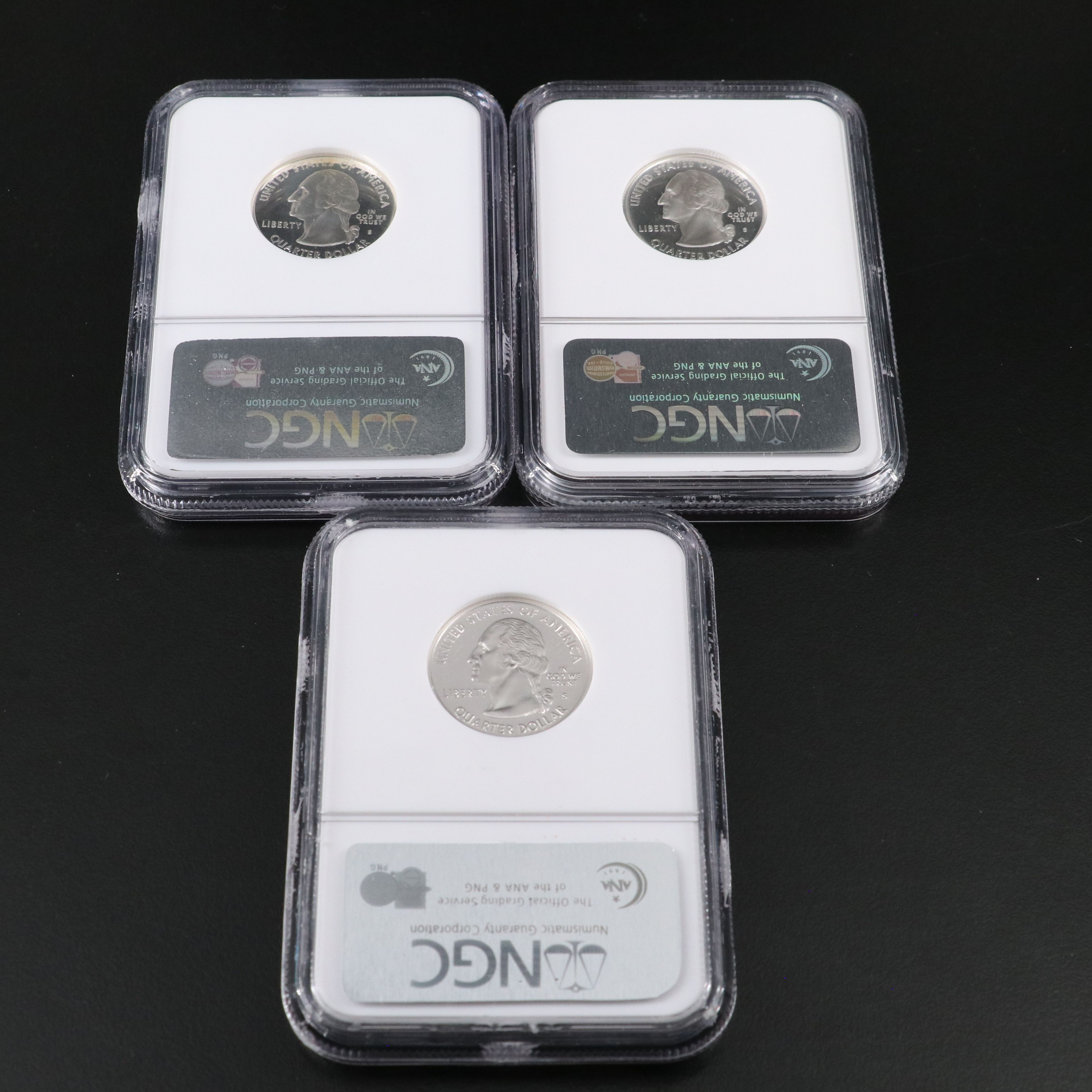 Ten Different NGC PF 69 Ultra Cameo Silver State Quarters