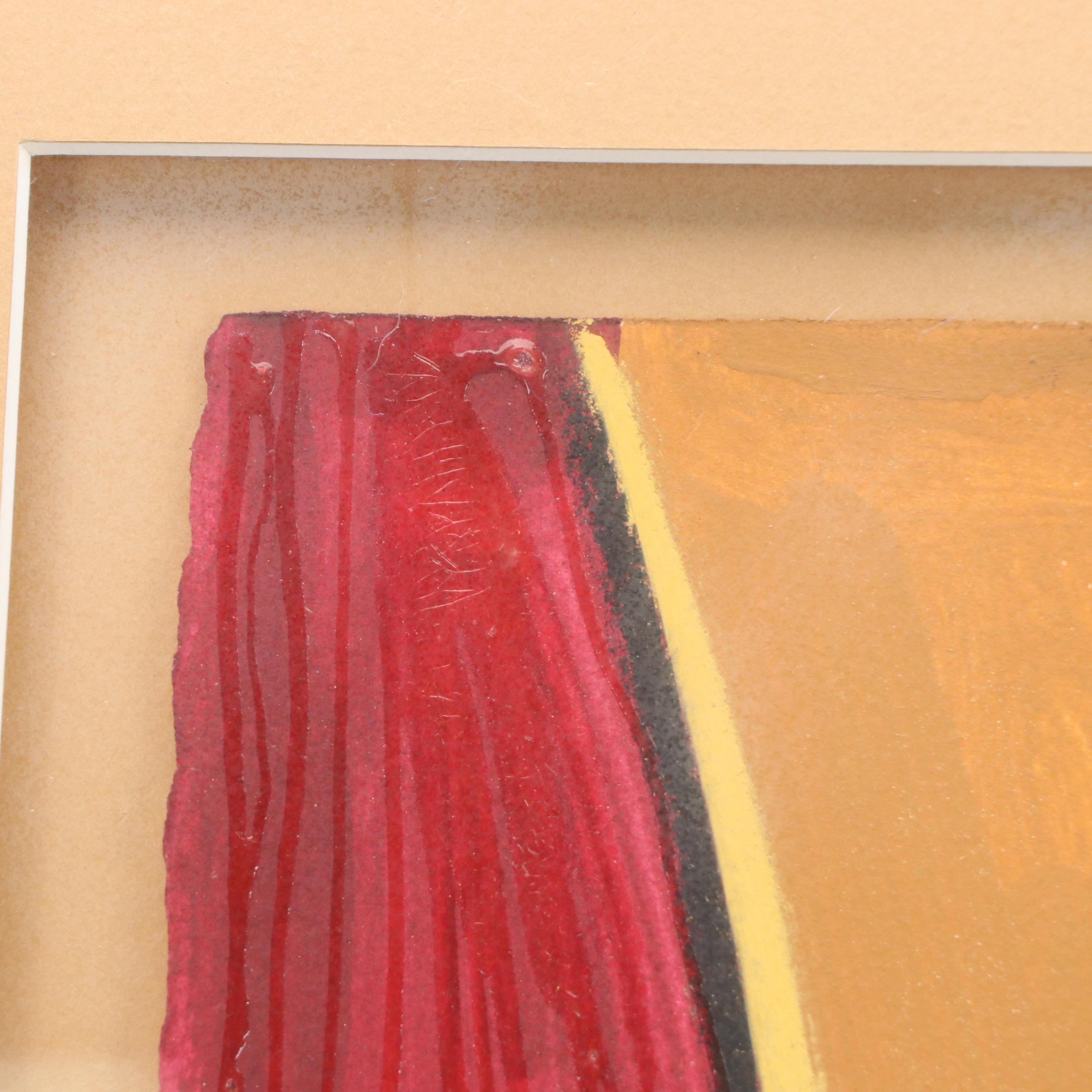 Gussie Marshallsea Abstract Mixed Media Painting, 2001