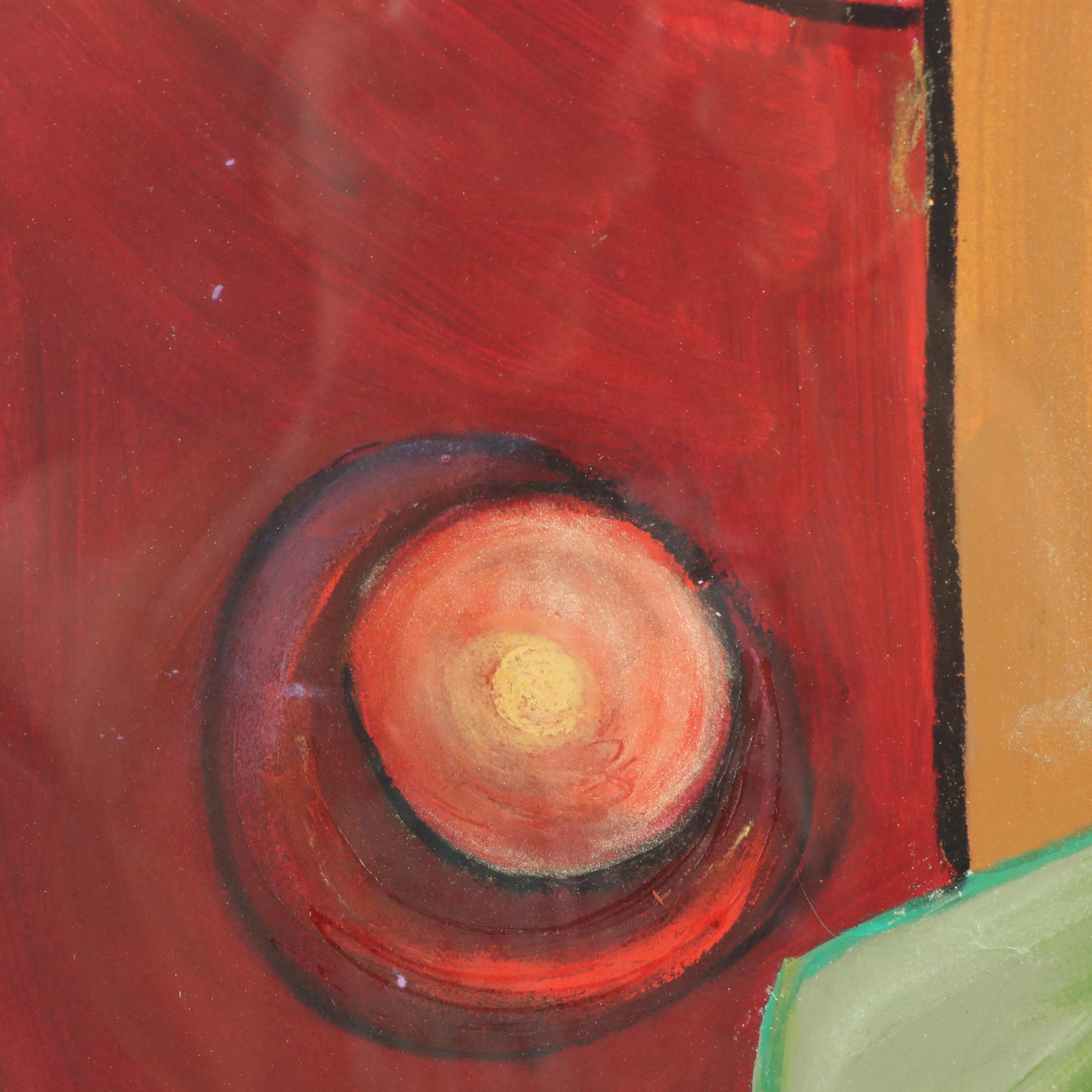 Gussie Marshallsea Abstract Mixed Media Painting, 2001