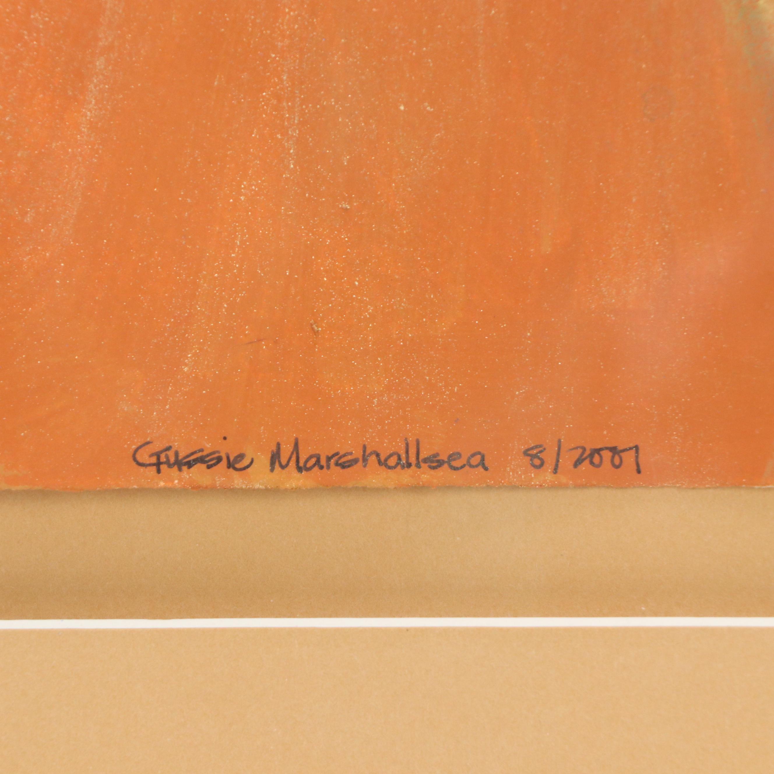 Gussie Marshallsea Abstract Mixed Media Painting, 2001