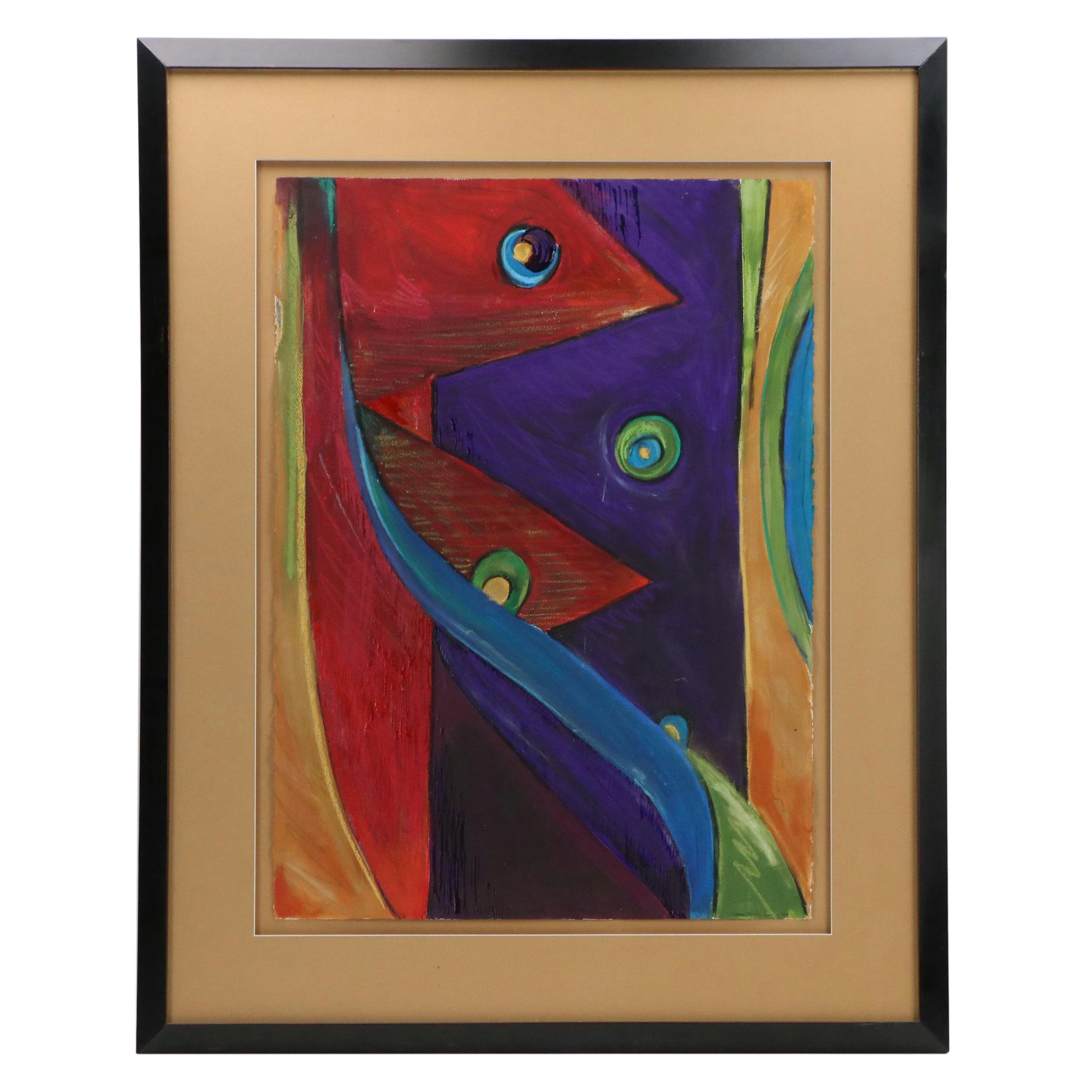 Gussie Marshallsea Abstract Mixed Media Painting, 2001