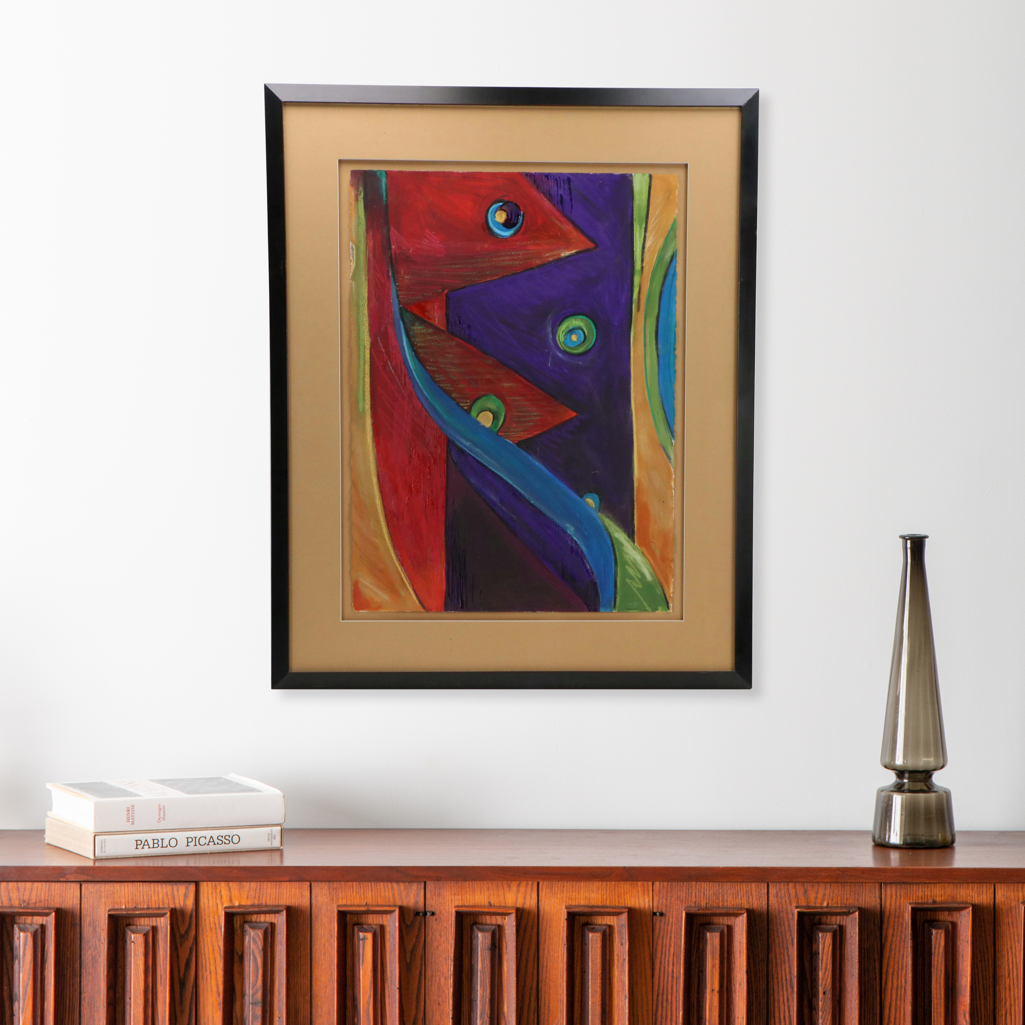 Gussie Marshallsea Abstract Mixed Media Painting, 2001