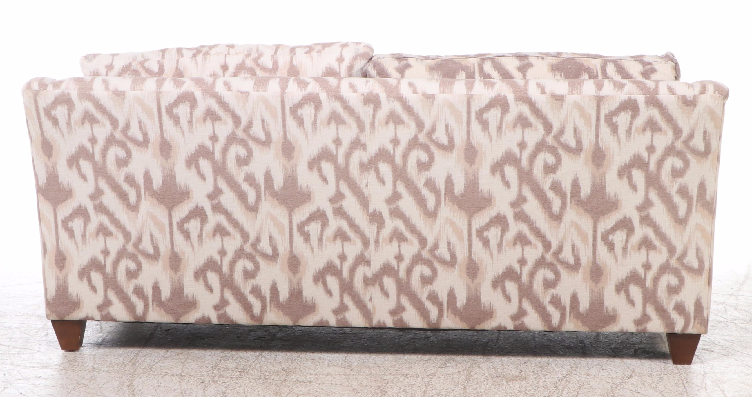 Arhaus Contemporary Sofa in Ikat Patterned Upholstery