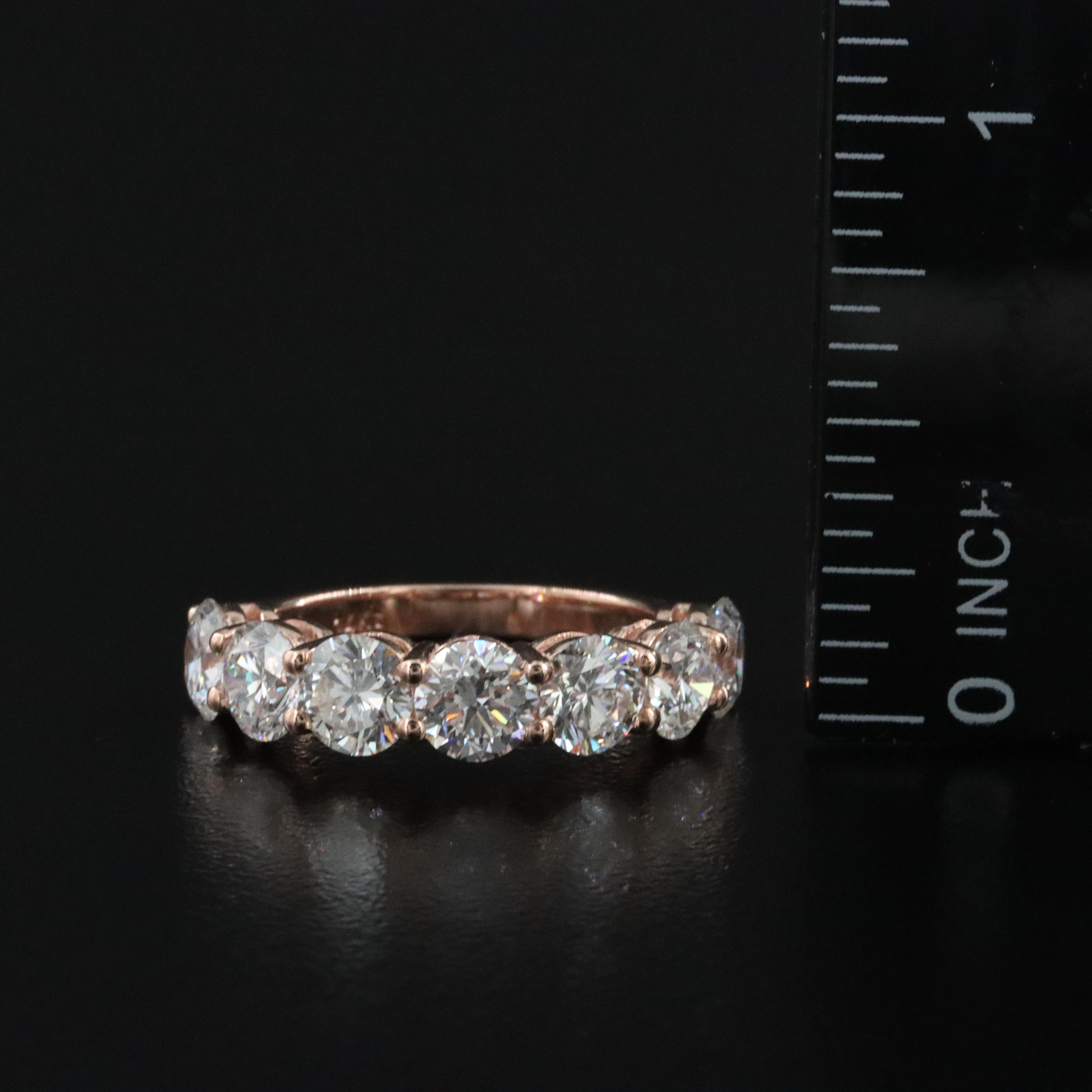 14K Rose Gold 3.48 CTW Lab Grown Diamond Ring with IGI Report
